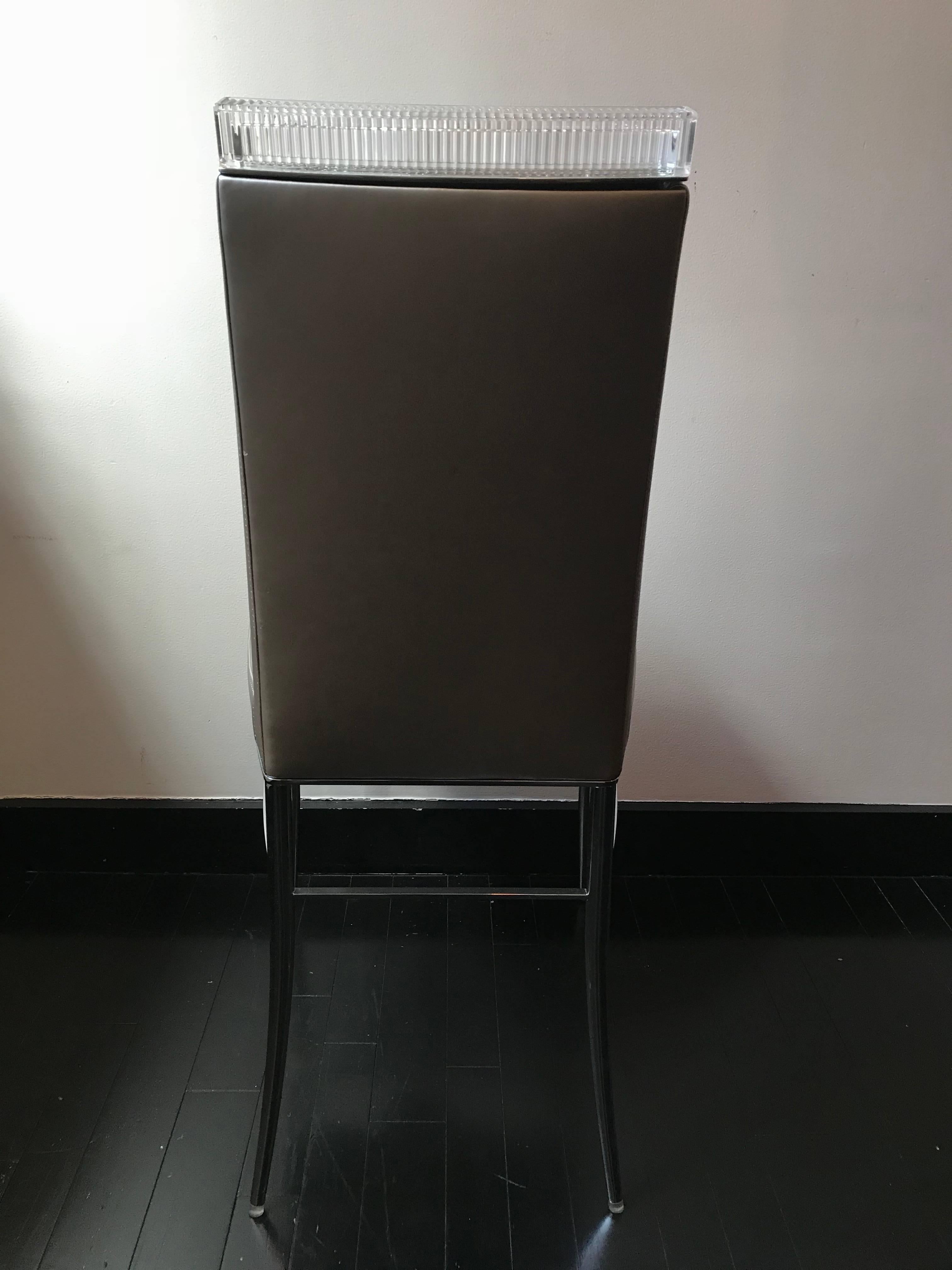 Moderne Ensemble de quatre chaises à manger de Philippe Starck pour Baccarat