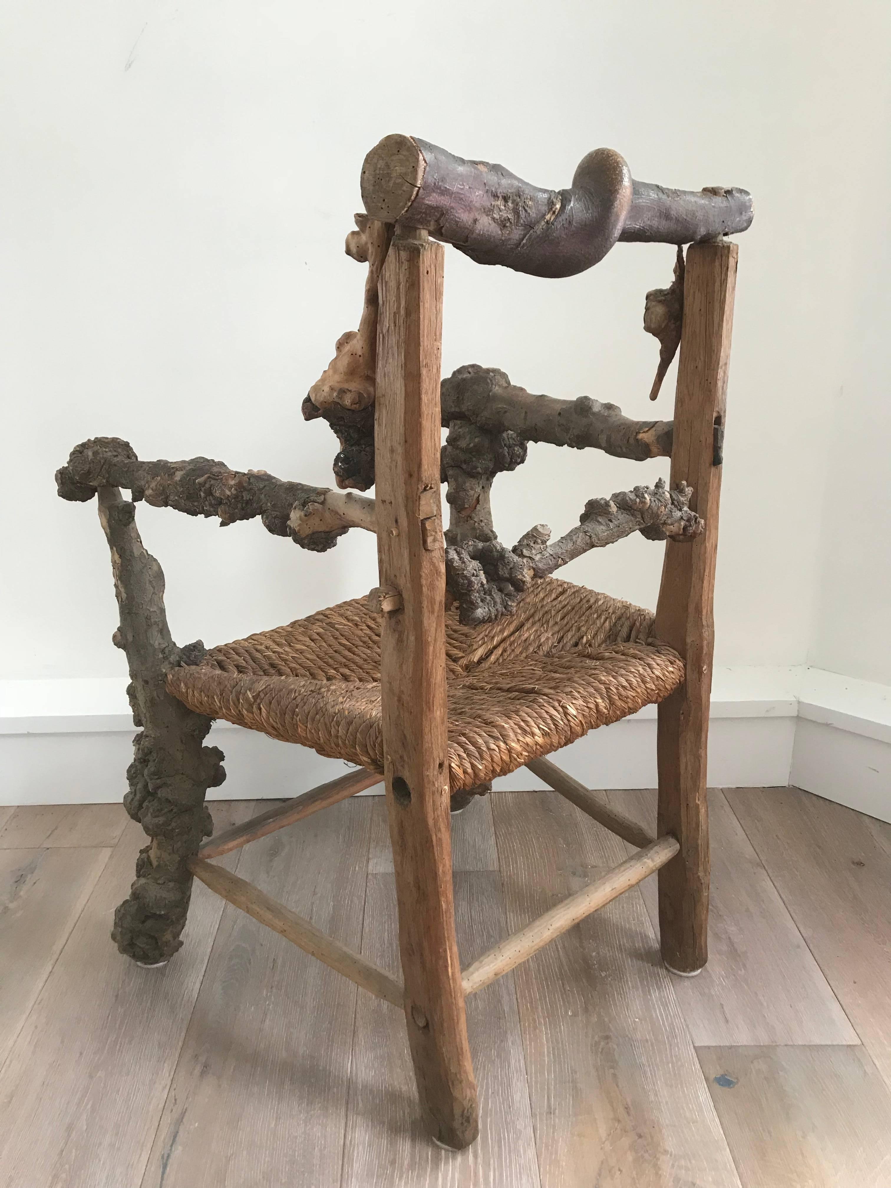 Early 20th Century Early 19th Century French Root Chair