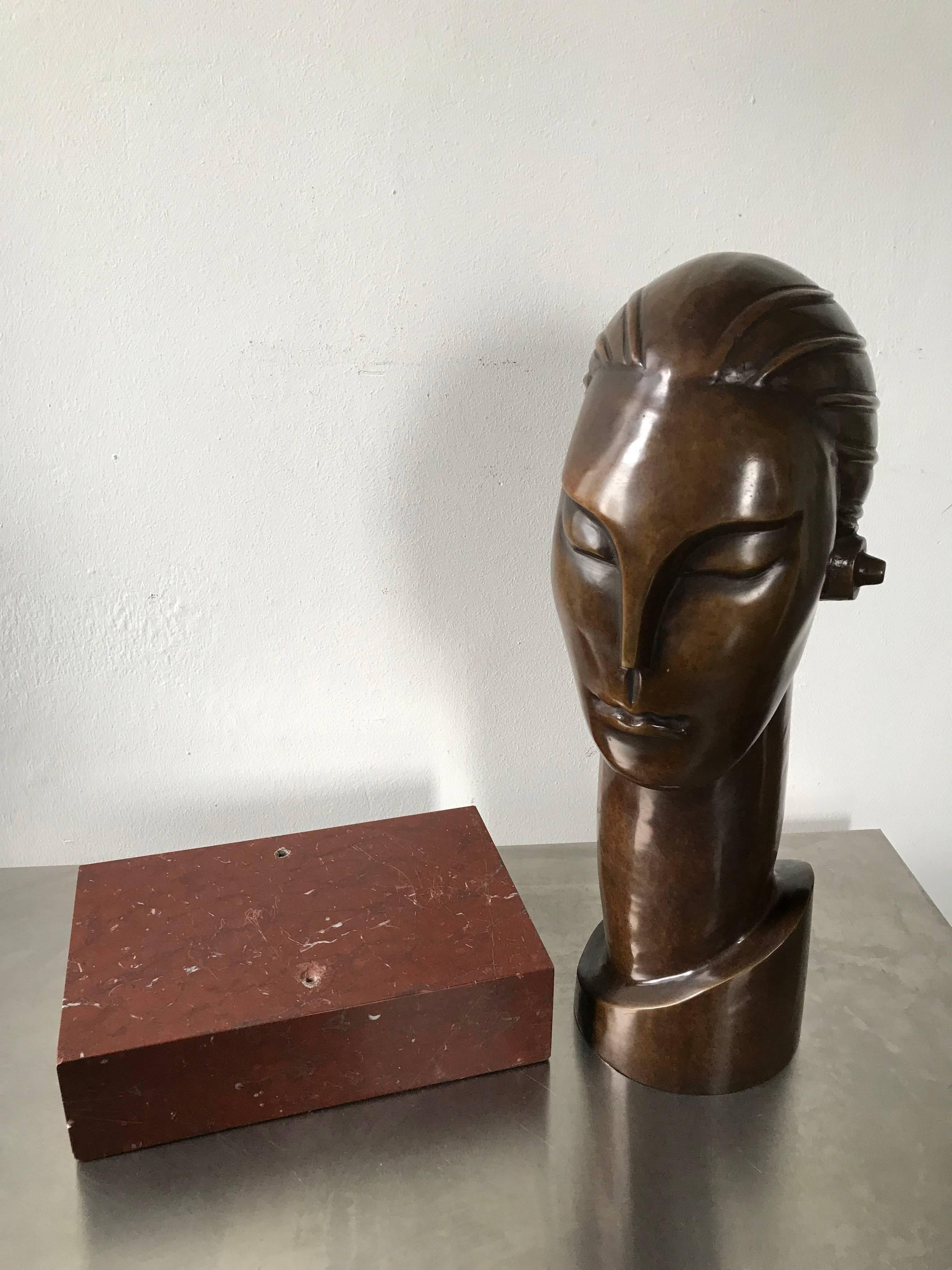Art Deco Bronze Bust 3