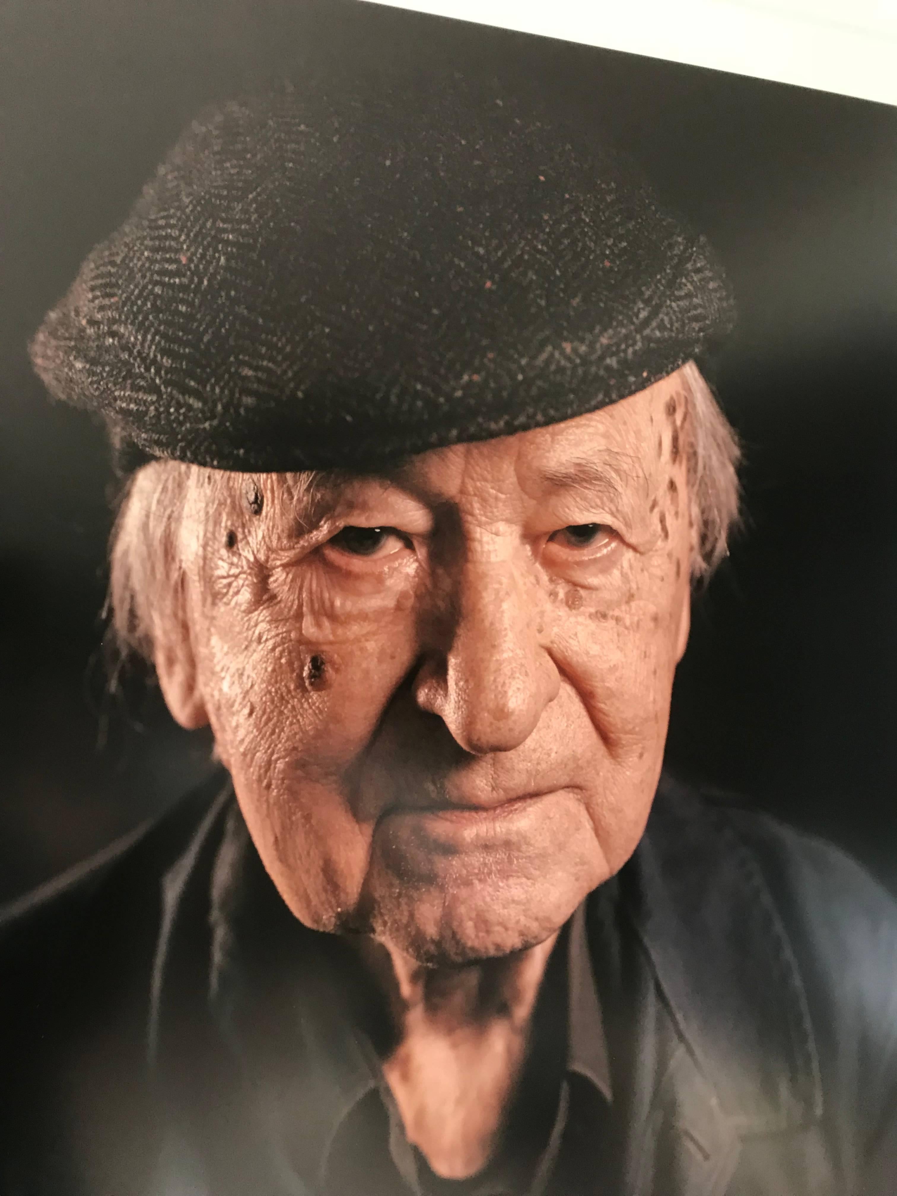 Archival pigment print portrait of Jonas Mekas by Chuck Close. Edition 14/20, 2017. Signed. 
Mekas is a lithuanian filmmaker and artist often known as the godfather of American Avent Garde cinema. Print measures 30