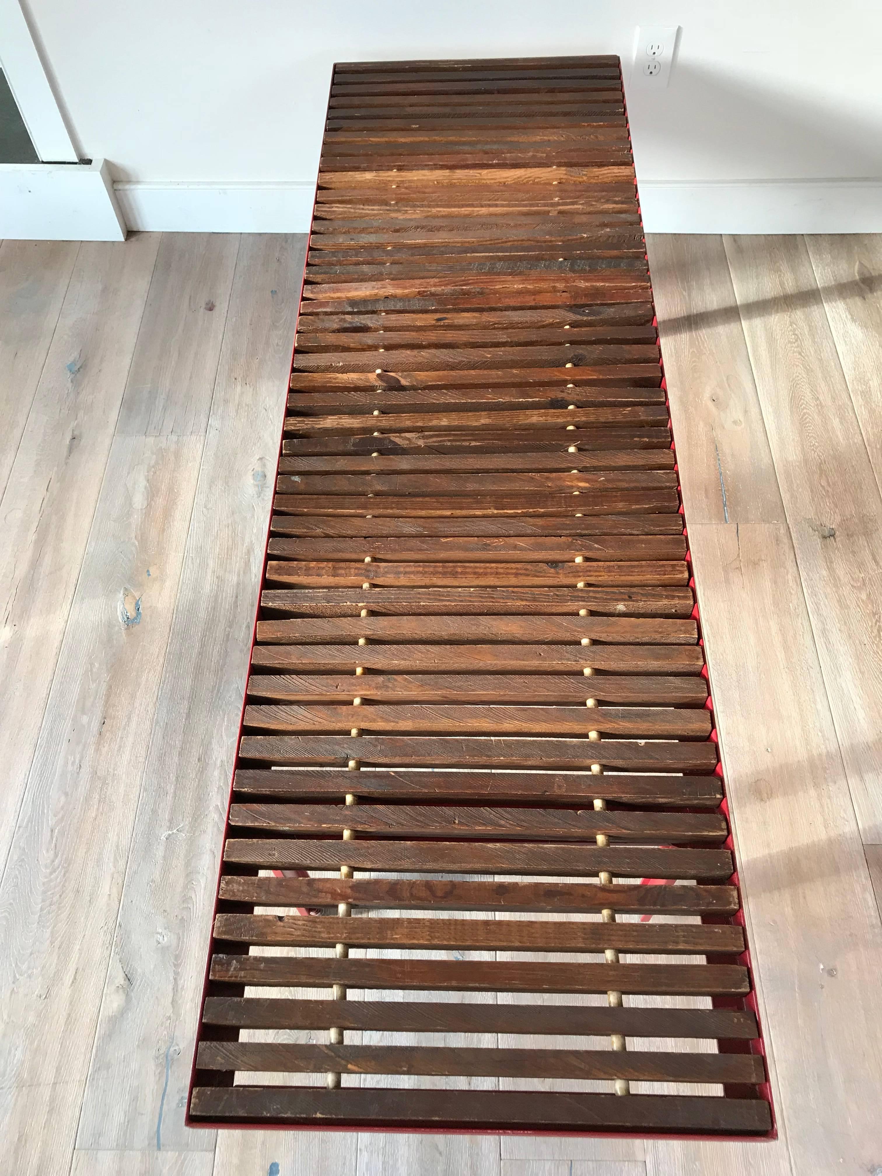 French Slatted Bench In Good Condition For Sale In Stockton, NJ