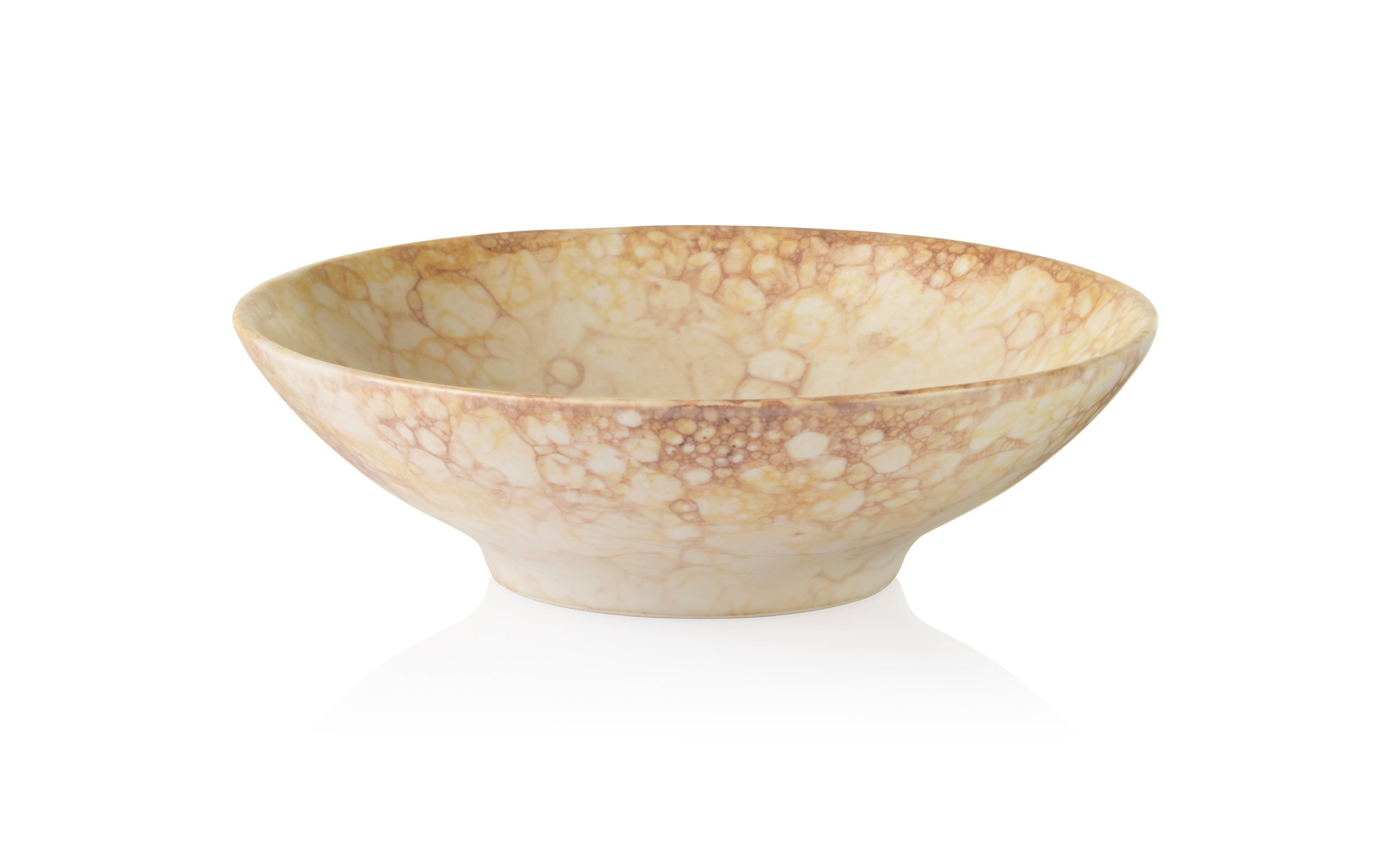 Italian Yellow Handmade Ceramic Mini Bowl, Set of Two For Sale