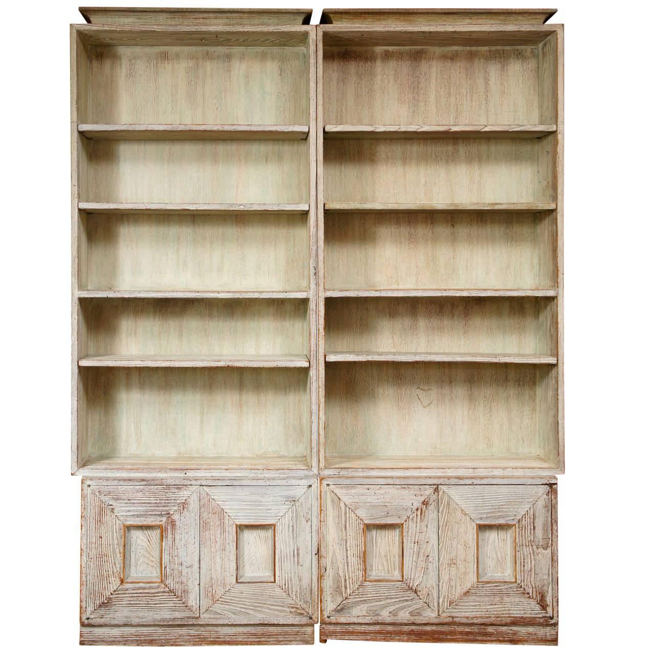 Rare and Exceptional Pair of James Mont Étagères/Bookcases, 1940s