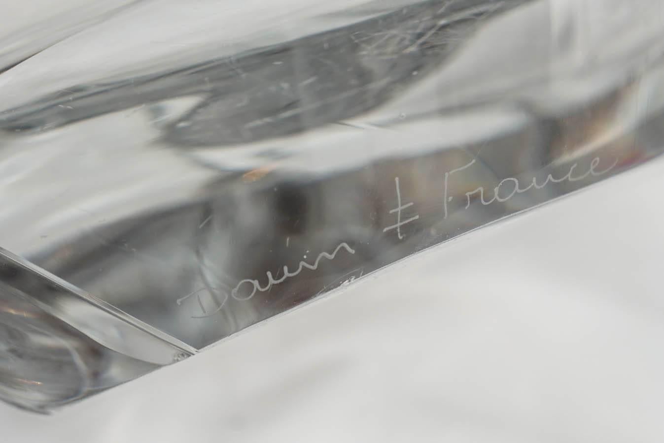 Elegant Daum Crystal Bowl, Modern/Transitional Style For Sale 2