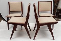 Set of Four Mid-Century Side Chairs, Style of Pierre Jeanneret, circa 1960
