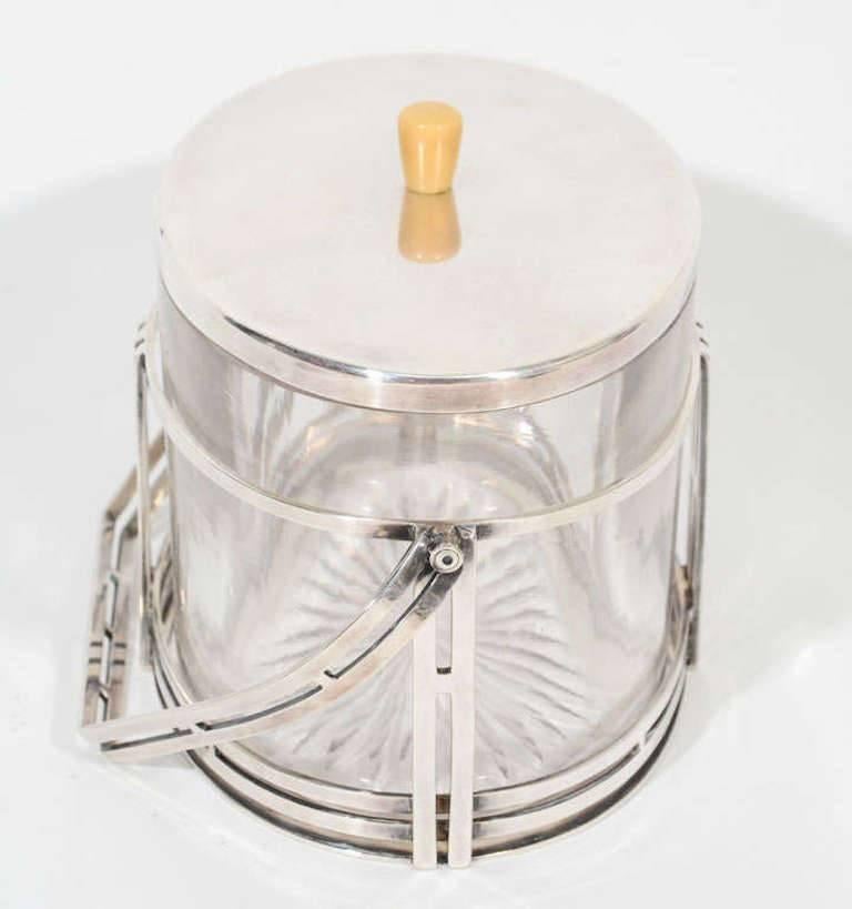 Mid-20th Century Art Deco Covered Ice Bucket or Container