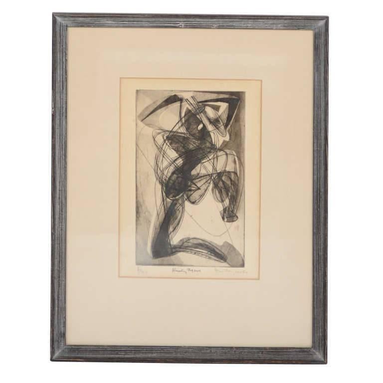 Stanley Hayter Print, "Kneeling Figure" For Sale