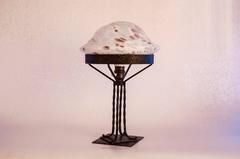 1910 Swedish Art Nouveau/Jugend Iron and Glass Table Lamp