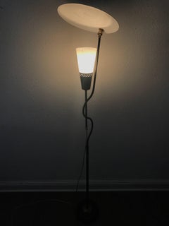 Swedish Floor Lamp Reflector Type Acrylic Plastic Shade and Metal