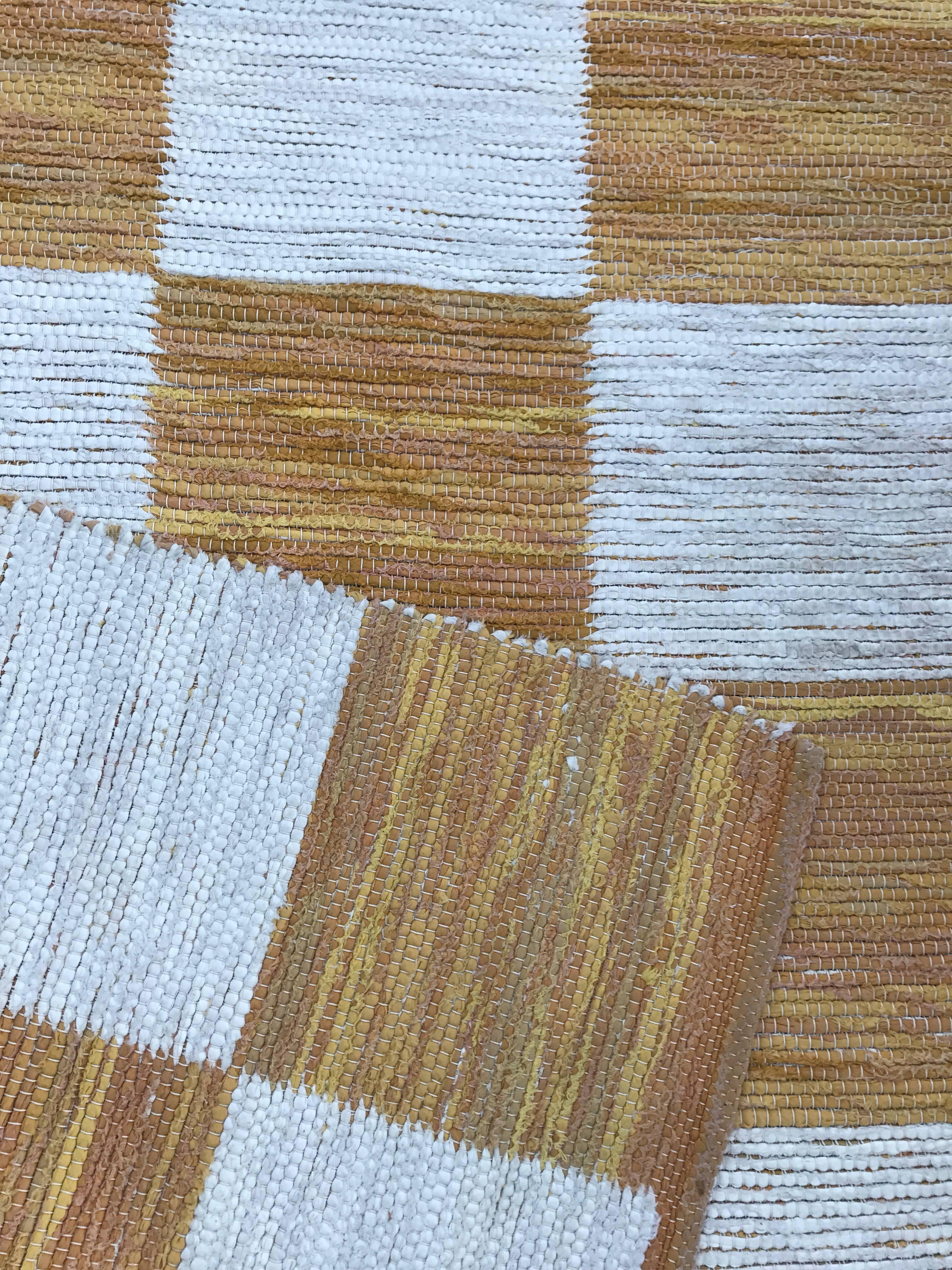 Late 20th Century Swedish Svenskt Tenn Flat-Weave Cotton Carpet, 1975 For Sale