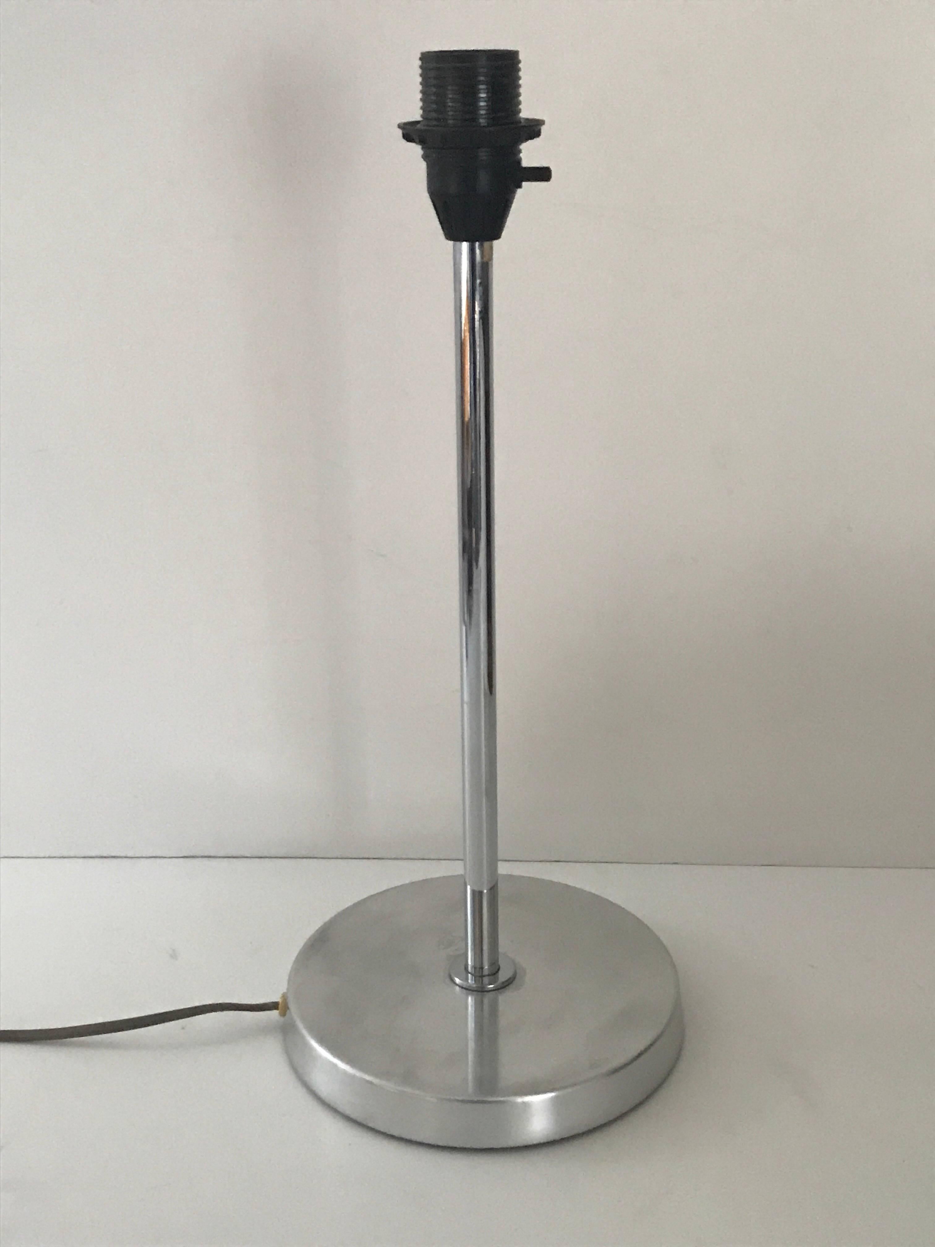 Pair of Swedish Bergboms Steel Table Lamps, 1955 In Excellent Condition For Sale In Drottningholm, SE