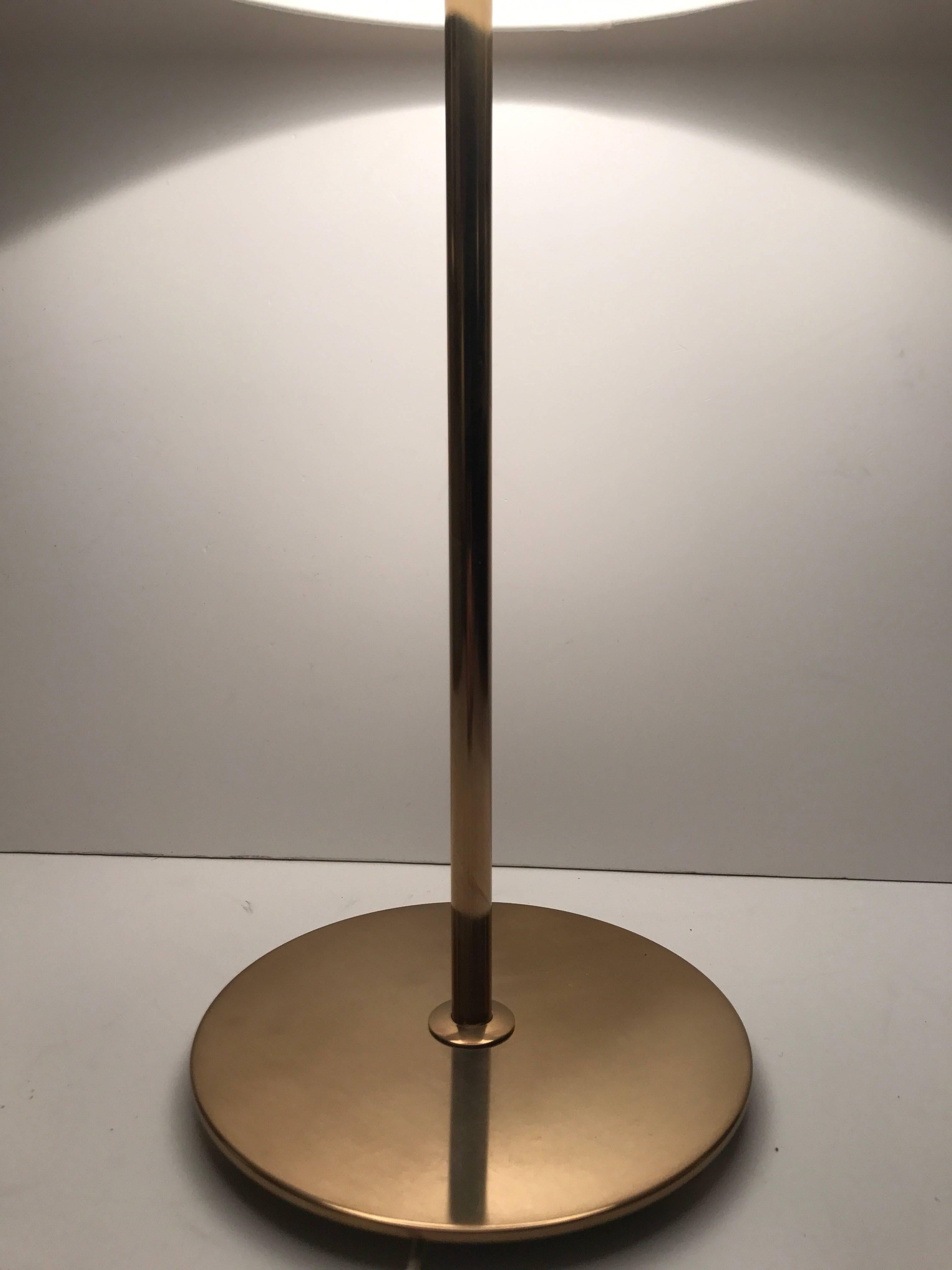 Mid-20th Century Pair of Early Swedish Bergboms Brass Table Lamps 1940