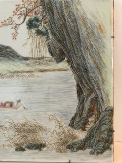 Chinese Early Republic, Early 20th Century Porcelain Plaque Painting