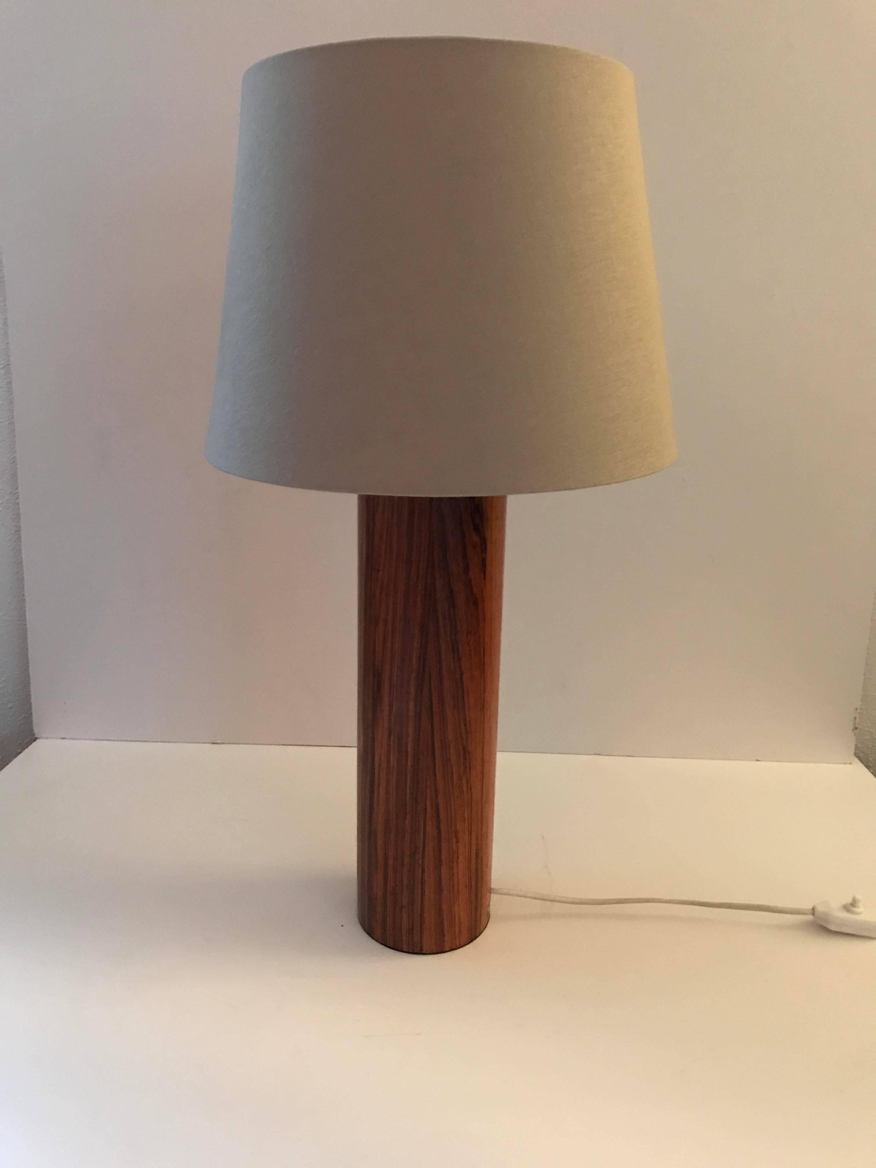 Scandinavian Modern Large Pair of Swedish Luxus Rosewood Table Lamps by Uno & Östen Kristiansson For Sale