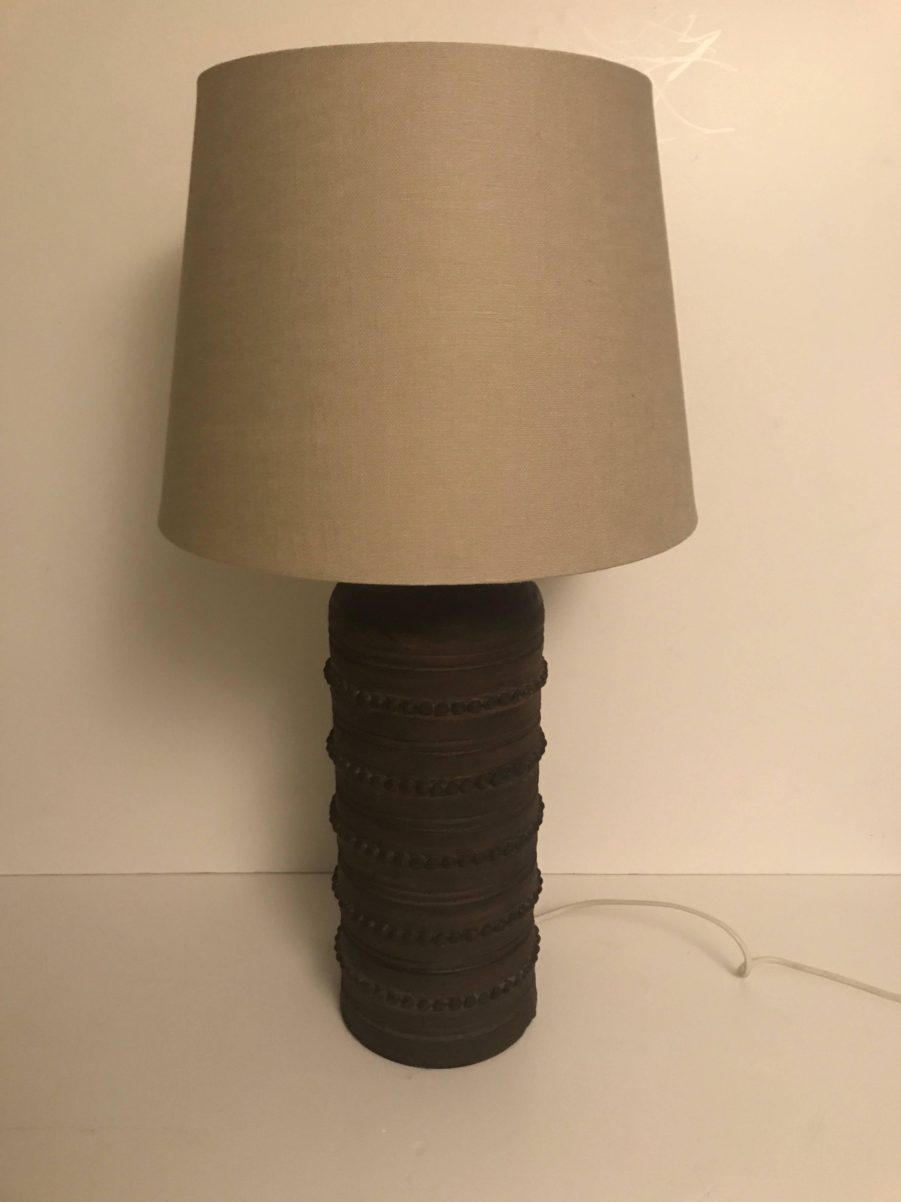 Hand-Crafted Large Swedish Ceramic Table Lamp by Italian Manufacturer Bitossi, 1960 For Sale