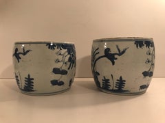 Pair Chinese 17th Century Late Ming or Transitional Planters or Censers