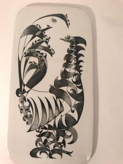 Pair of Rare Swedish Porcelain Cutting Boards by Stig Lindberg for Gustavsberg