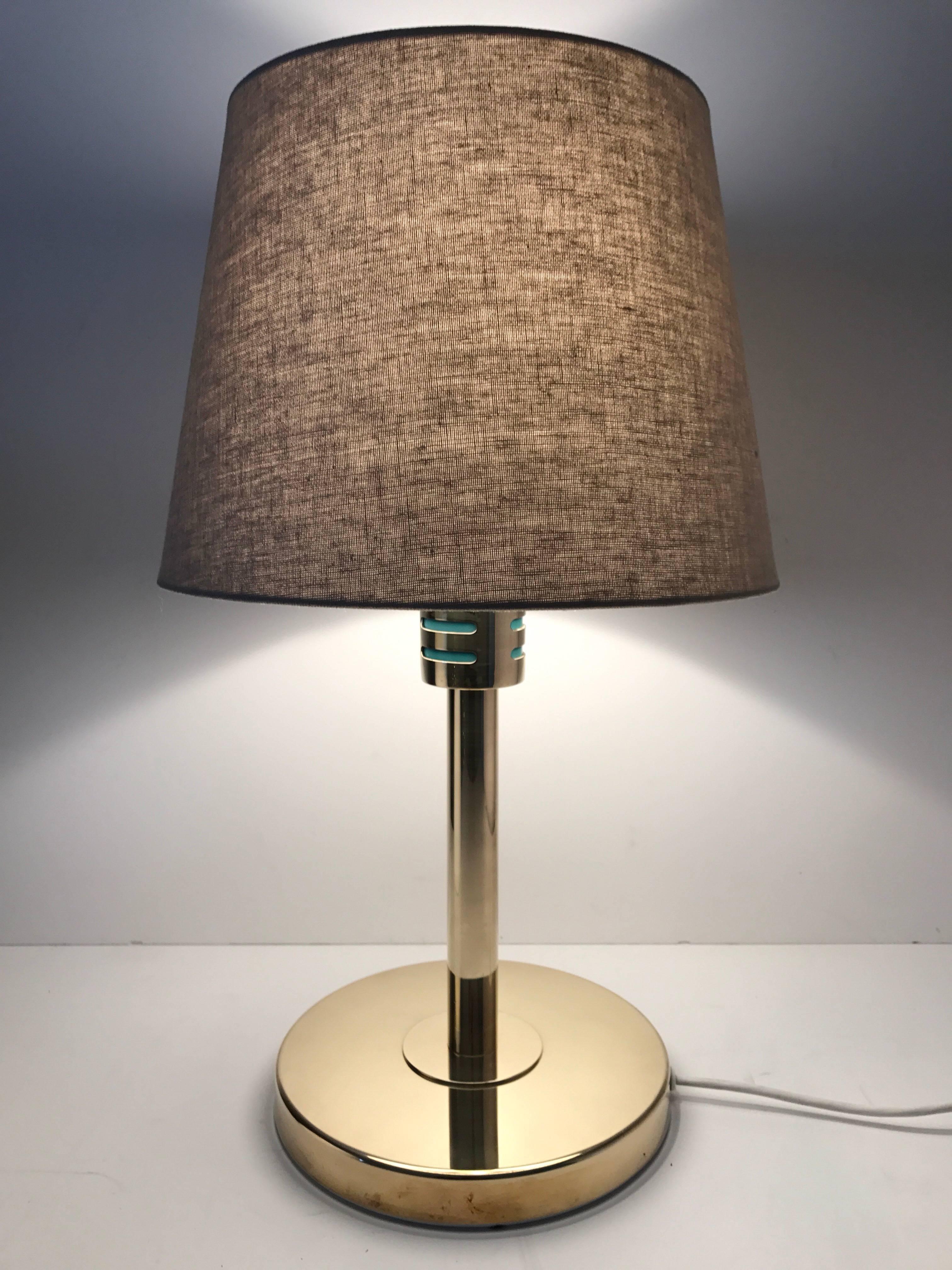 Polished Rare Swedish Hans Agne Jakobsson Brass Table Lamp For Sale