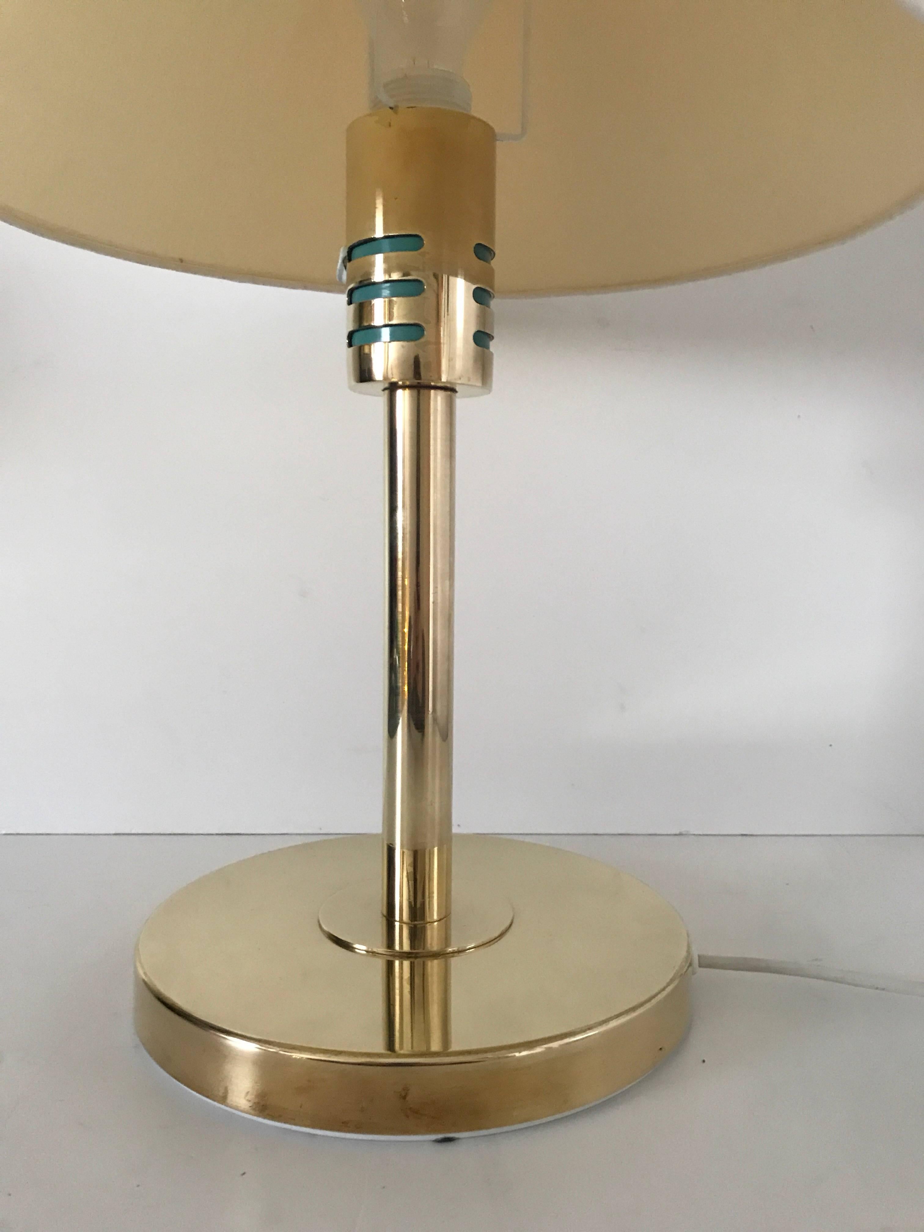 Rare Swedish Hans Agne Jakobsson Brass Table Lamp In Excellent Condition For Sale In Drottningholm, SE