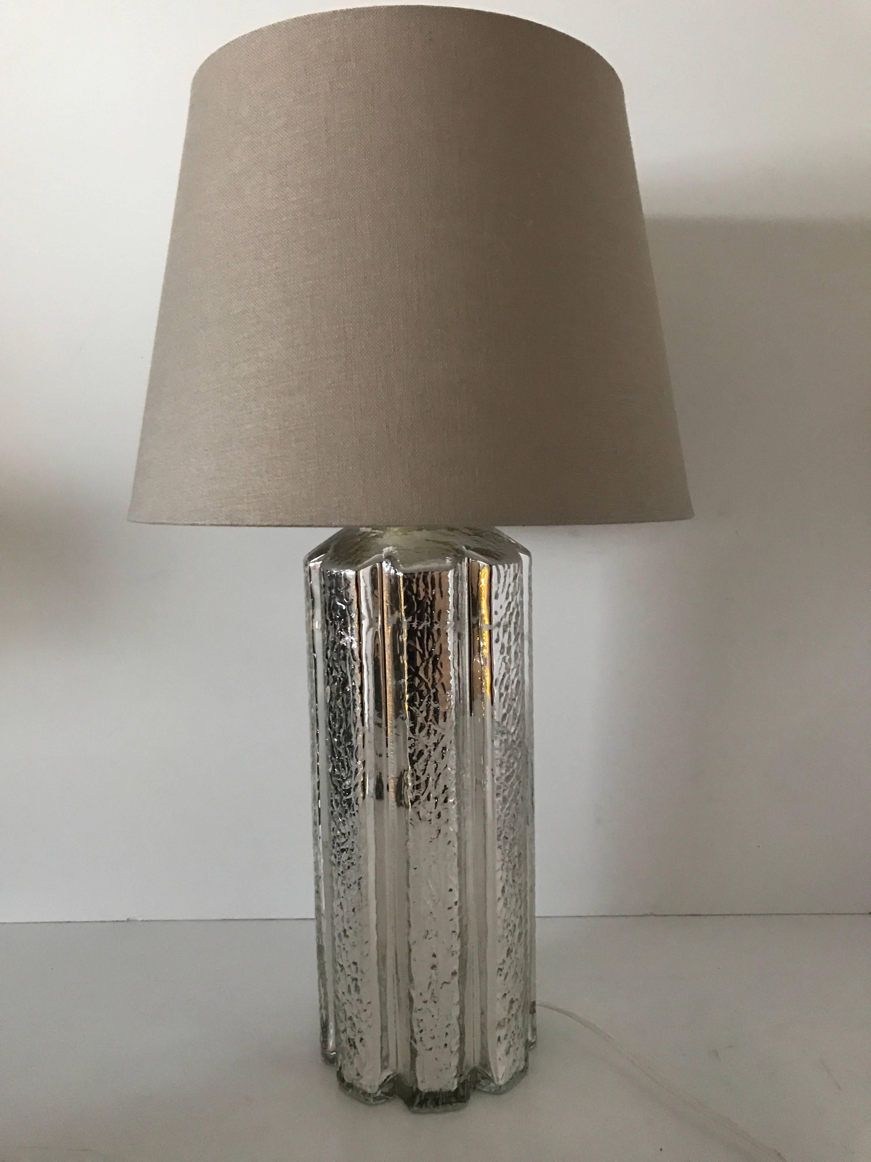 Scandinavian Modern Very Rare Large Swedish Flygsfors and Helena Tynell Mercury Glass Table Lamp For Sale