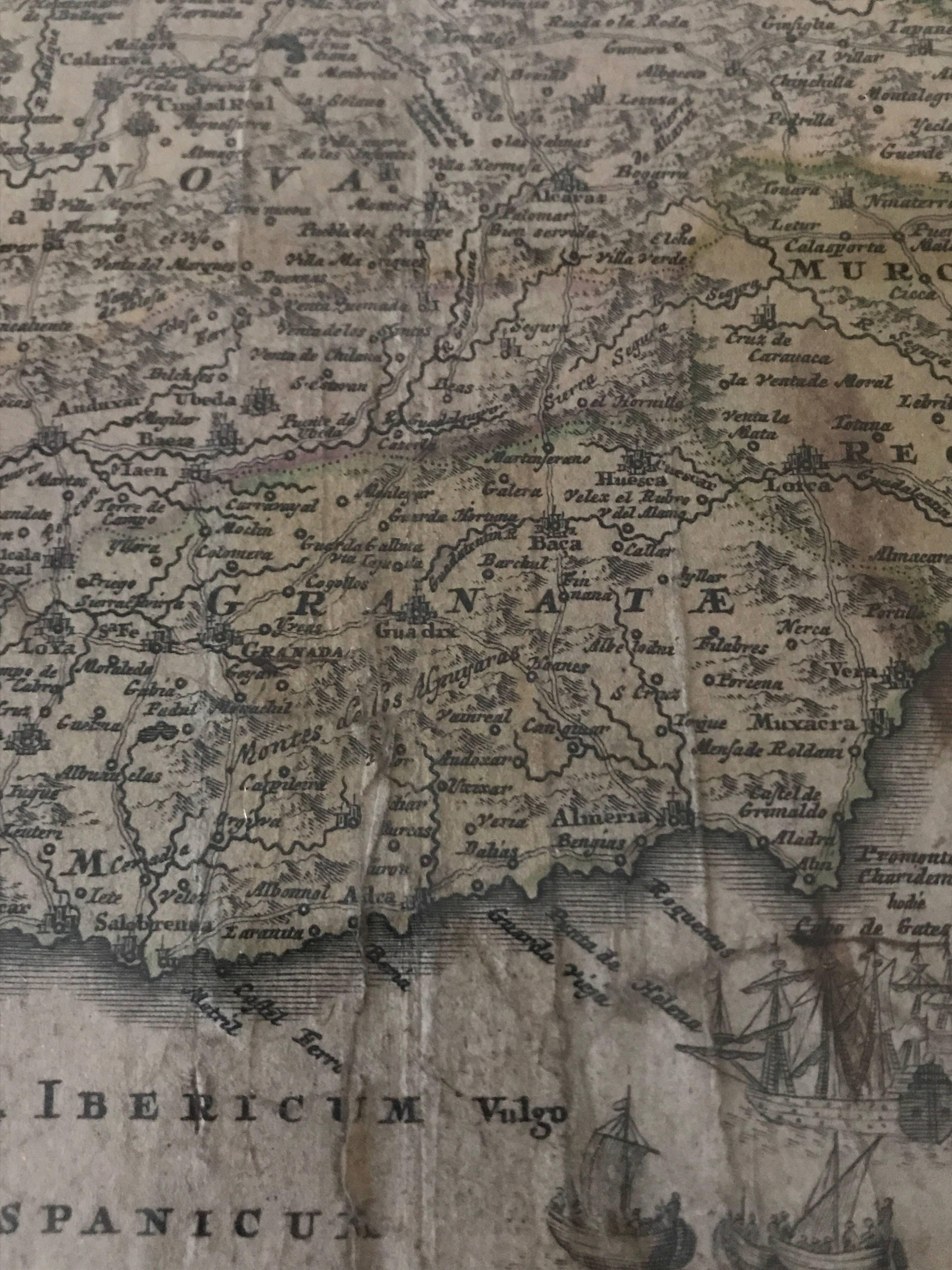 Rare Map 1710 Johann Homann Regnorum Hispaniae et Portugalliae Taula Generalis For Sale 1