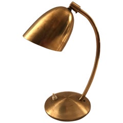 Rare Swedish High Quality Brass Table Lamp, 1940s