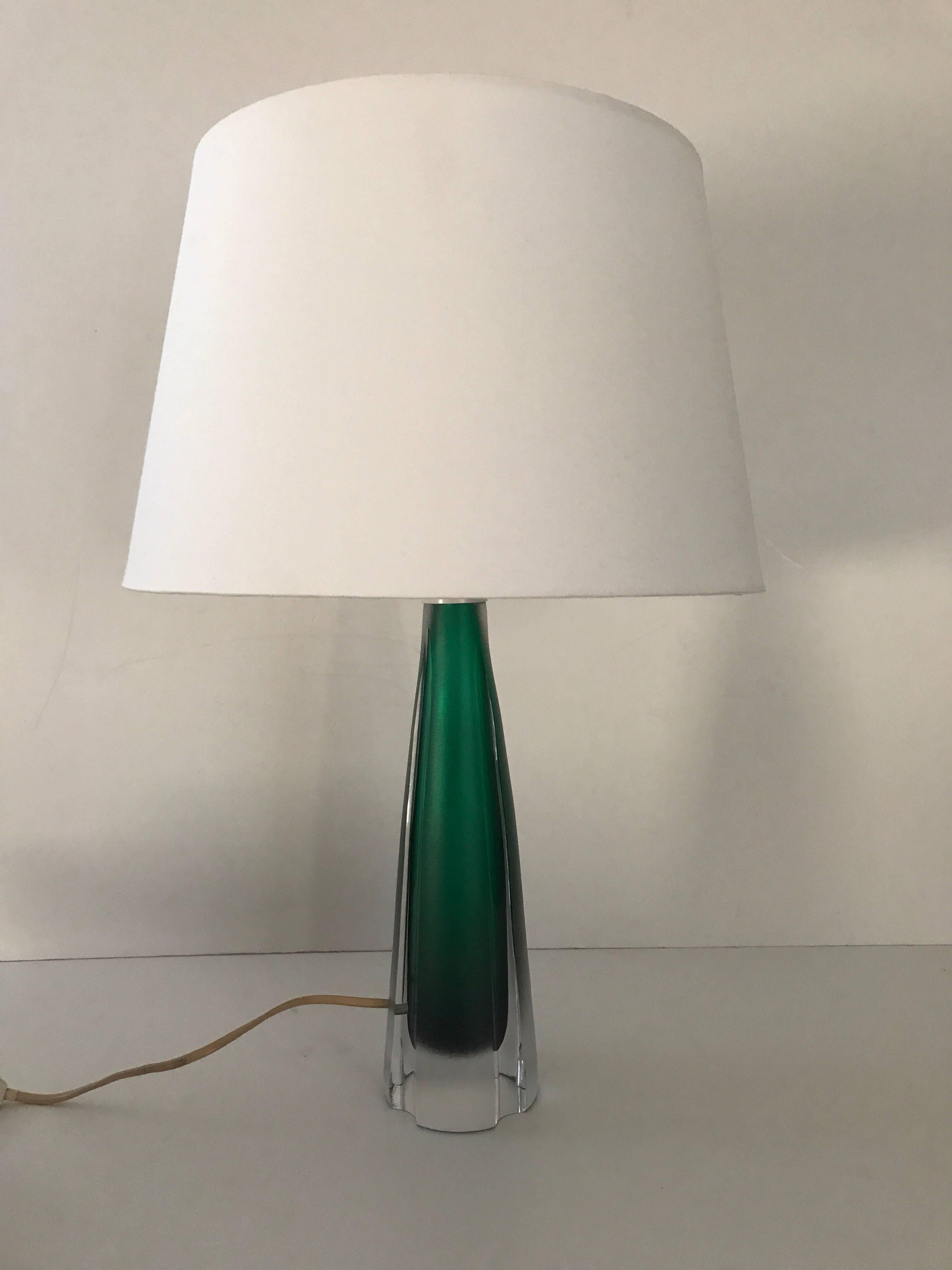 Swedish, Kosta Art Glass Table Lamp, 1959 In Excellent Condition For Sale In Drottningholm, SE