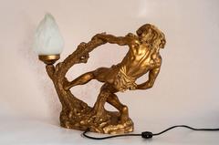 Large Pair of Neoclassical Roman Style Art Deco 1935 Table Lamps