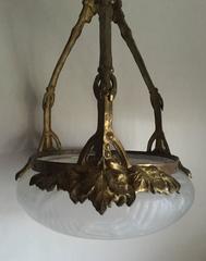 1910 Swedish Art Nouveau/Jugend Pendant Lamp by Böhlmarks