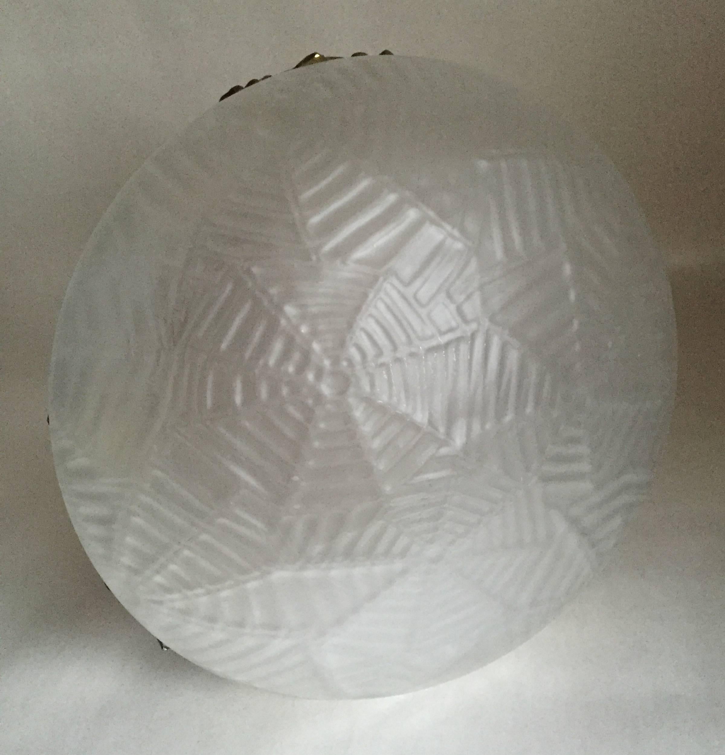 Blown Glass 1910 Swedish Art Nouveau/Jugend Pendant Lamp by Böhlmarks For Sale