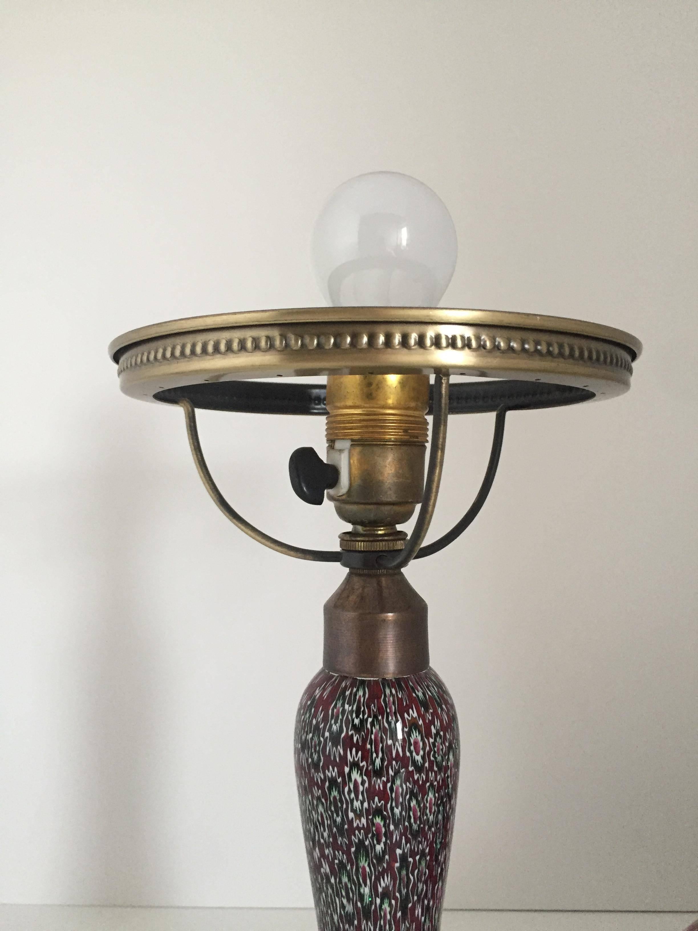 millefiori lamp