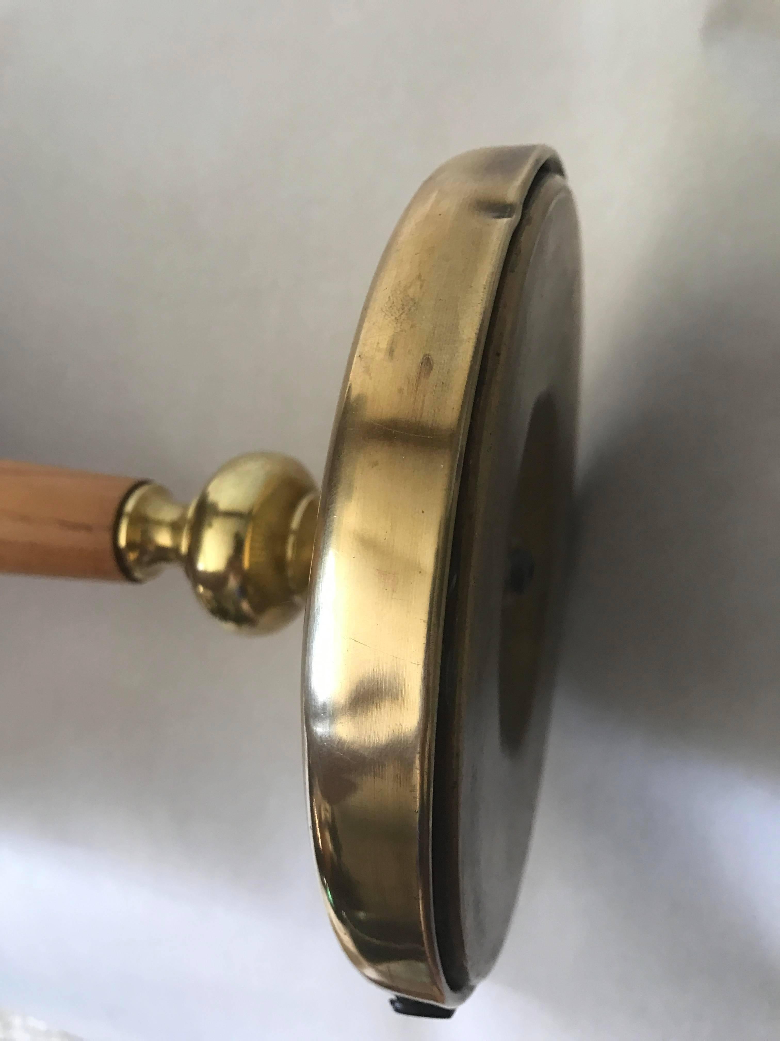Beautiful Swedish Art Deco Table Brass and Beech Table Lamp, 1935 For Sale 1