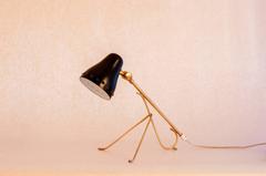 1950 Swedish Brass and Metal Table or Wall Lamp