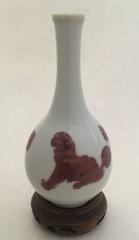 Late 17th Century Chinese Mythical Beast Bottle Vase Kangxi 1662-1722