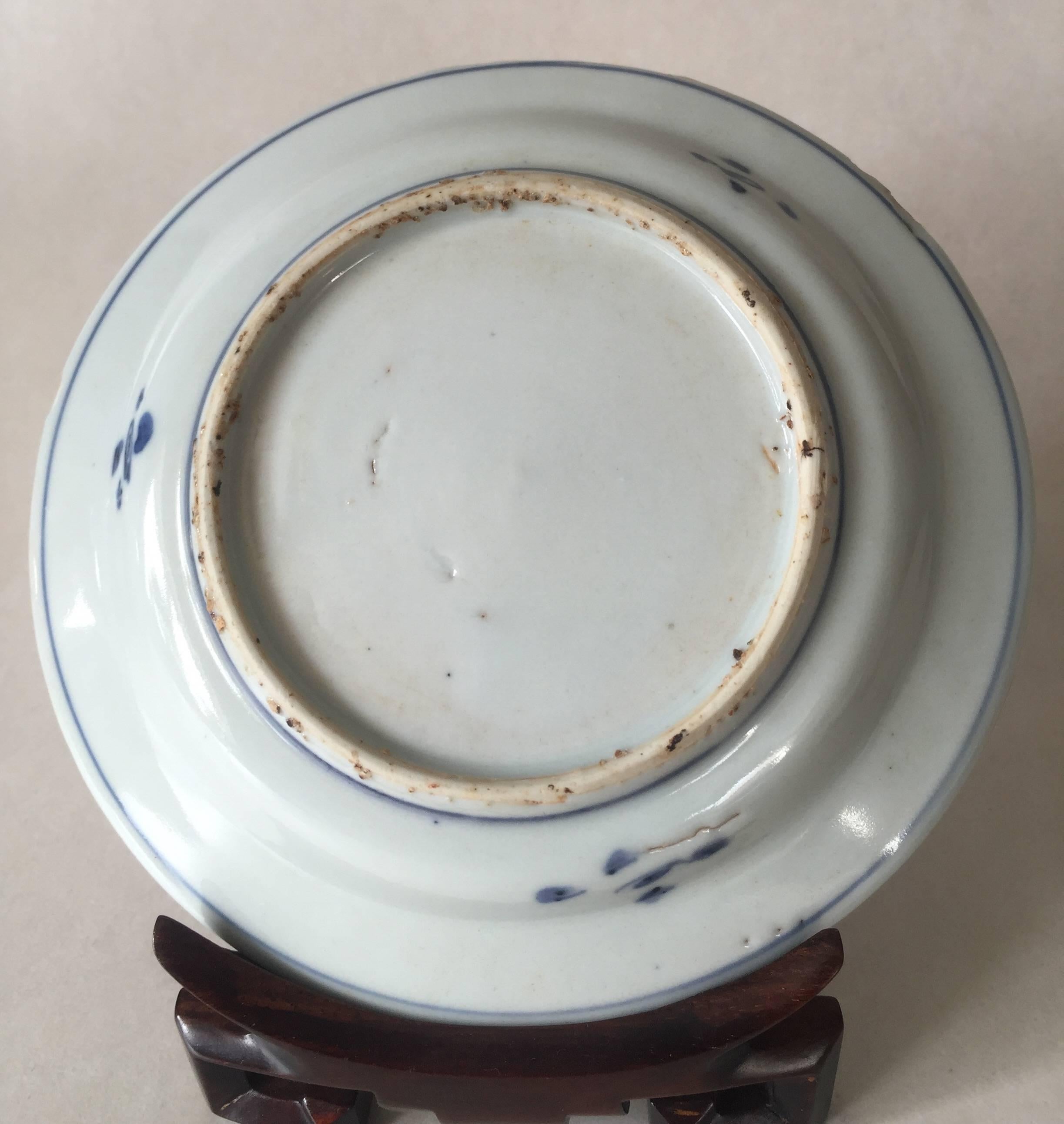 Six Early 17th Century Chinese Porcelain Ko Sometsuke Dishes Wanli Tianqi Reign For Sale 1
