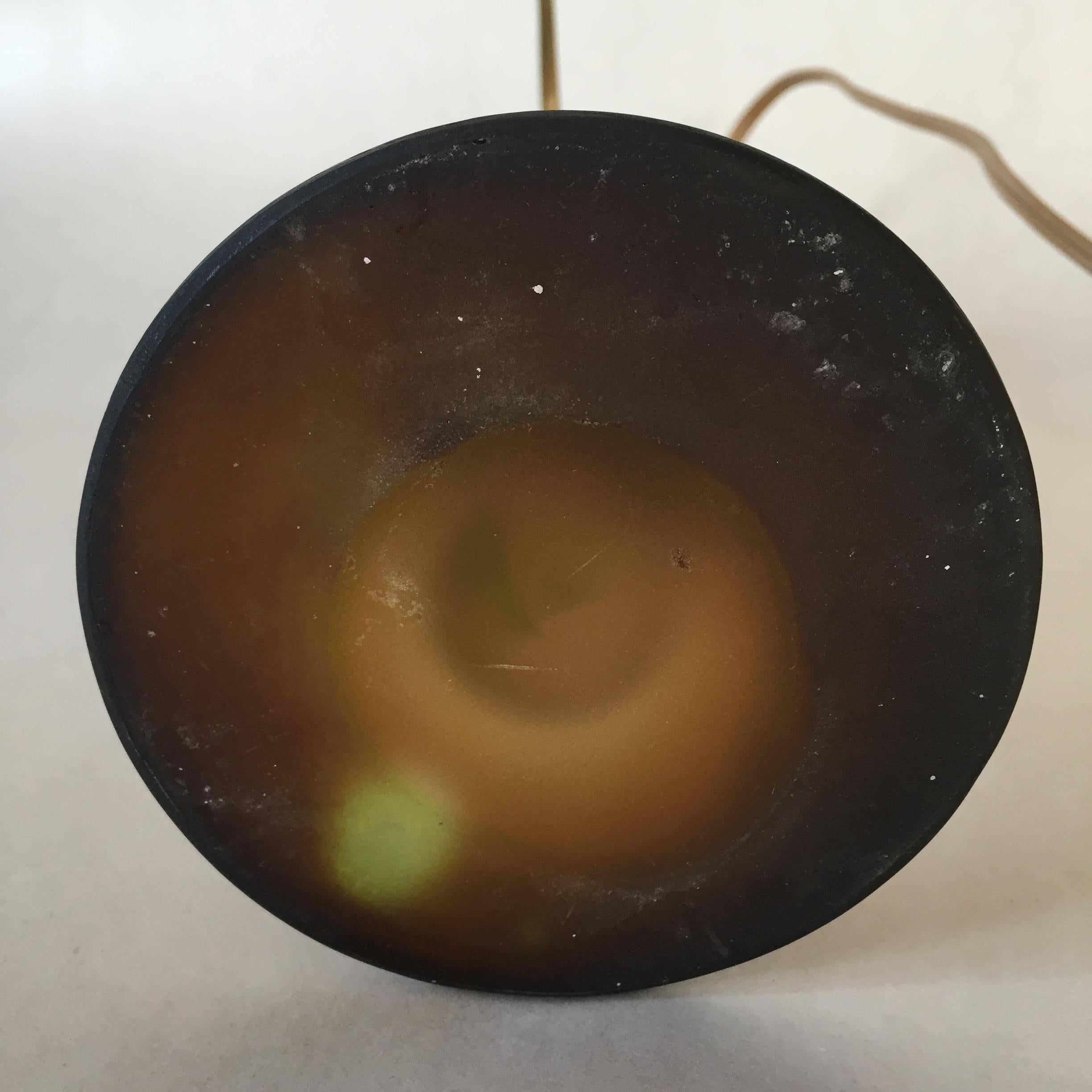 Late 19th Century Èmile Gallé Cameo Glass Lamp Base For Sale 3