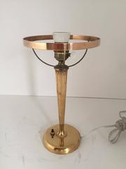 1925-1930 Swedish Grace Art Deco Brass and Glass Table Lamp