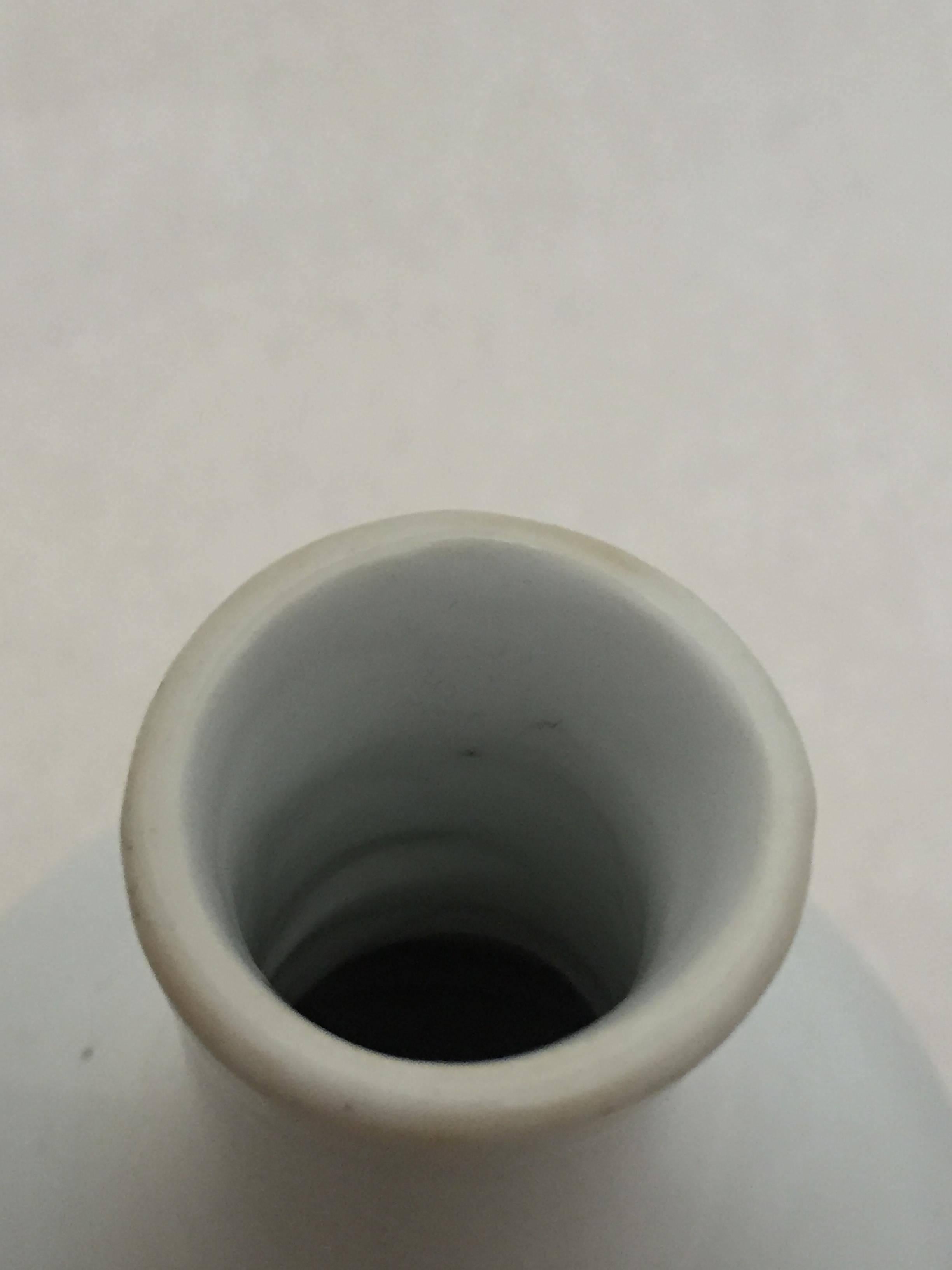 Porcelain 17th-18th Century Chinese Miniature Tianqiuping Vase Monochrome White For Sale