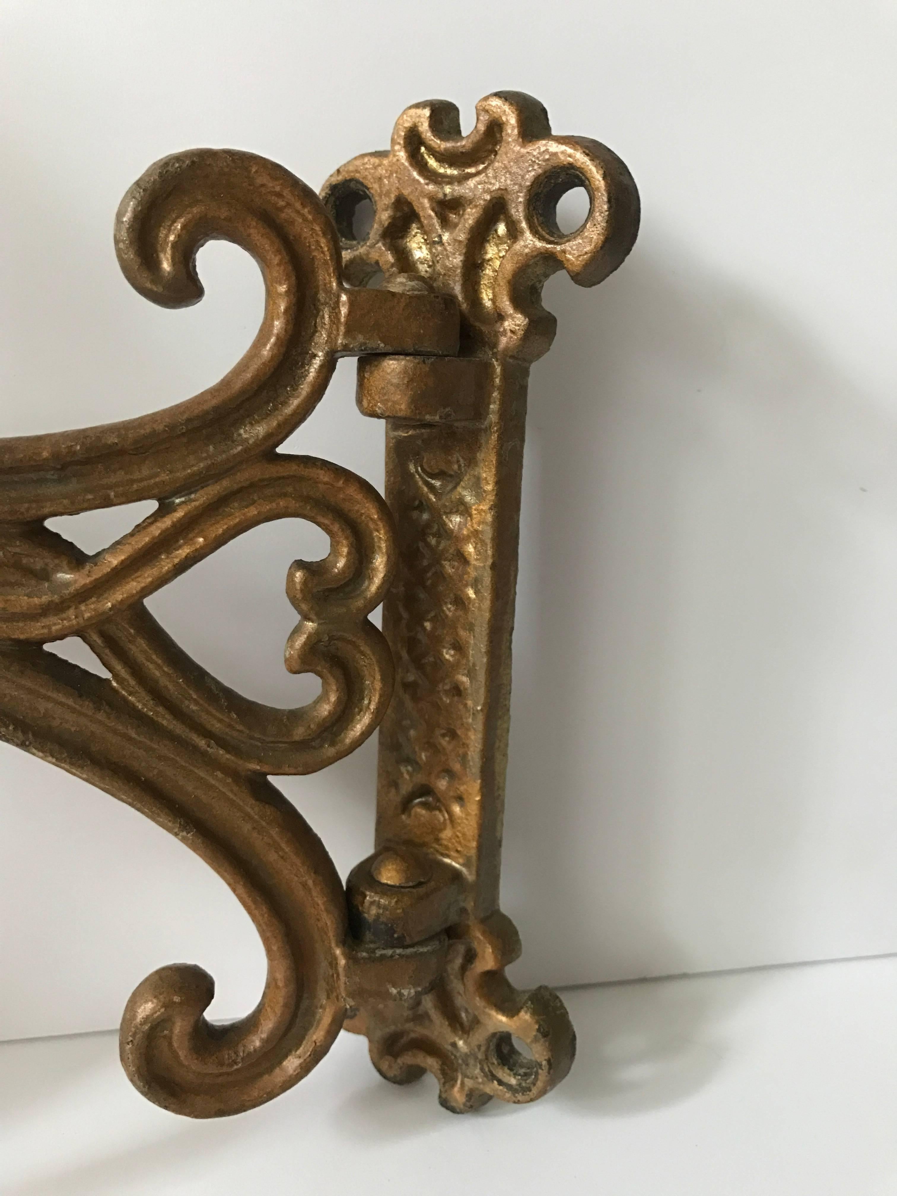 Late 19th Century Swedish Cast Iron Coat Hanger or Wall Rack For Sale 2