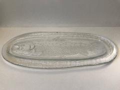 Late 20th Century Swedish Pukeberg Glass Fish Dish