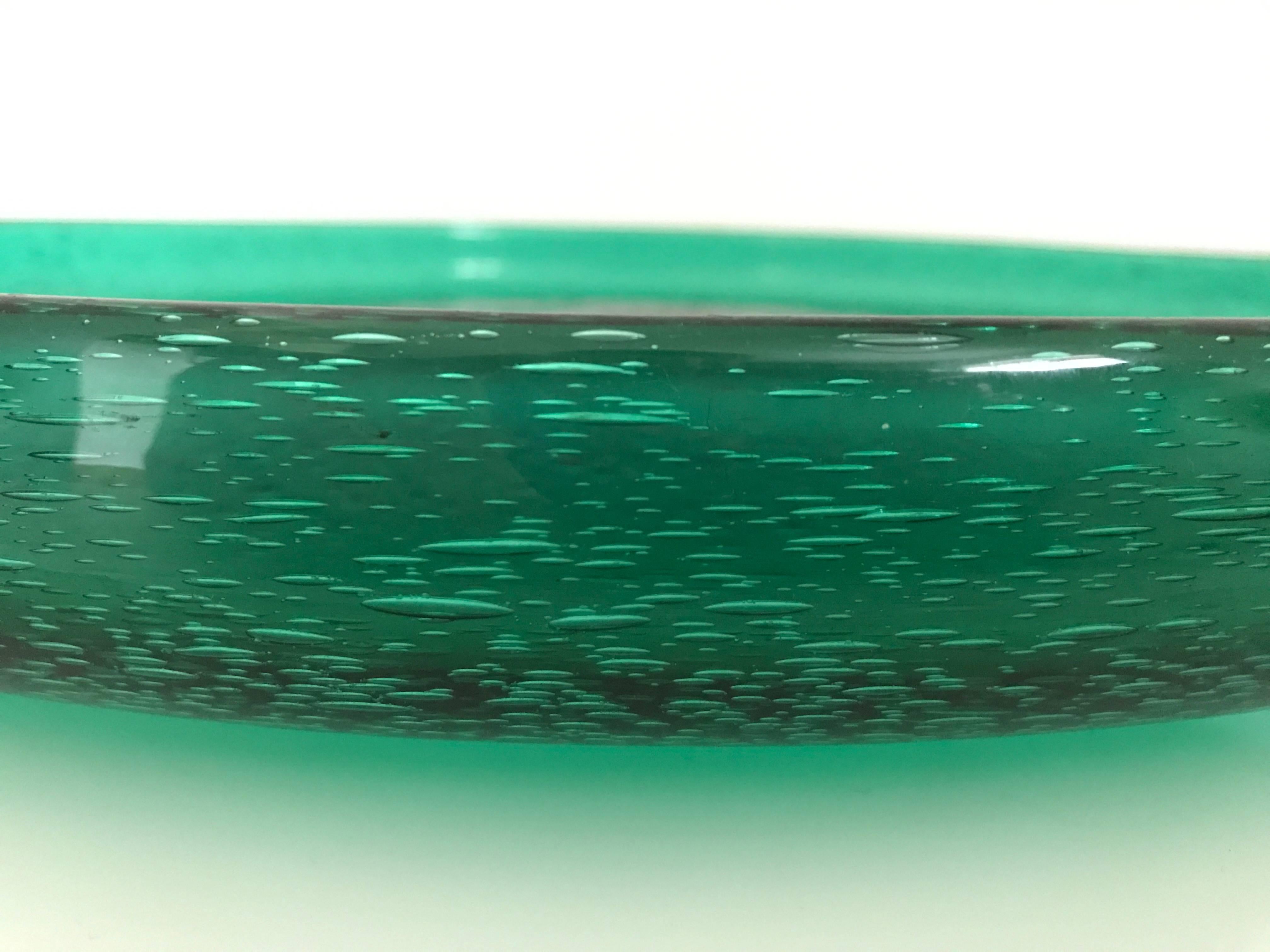 Mid-20th Century 1955 Large Hadeland Norwegian Glass Charger Greenland Series by Arne Jon Jutrem For Sale