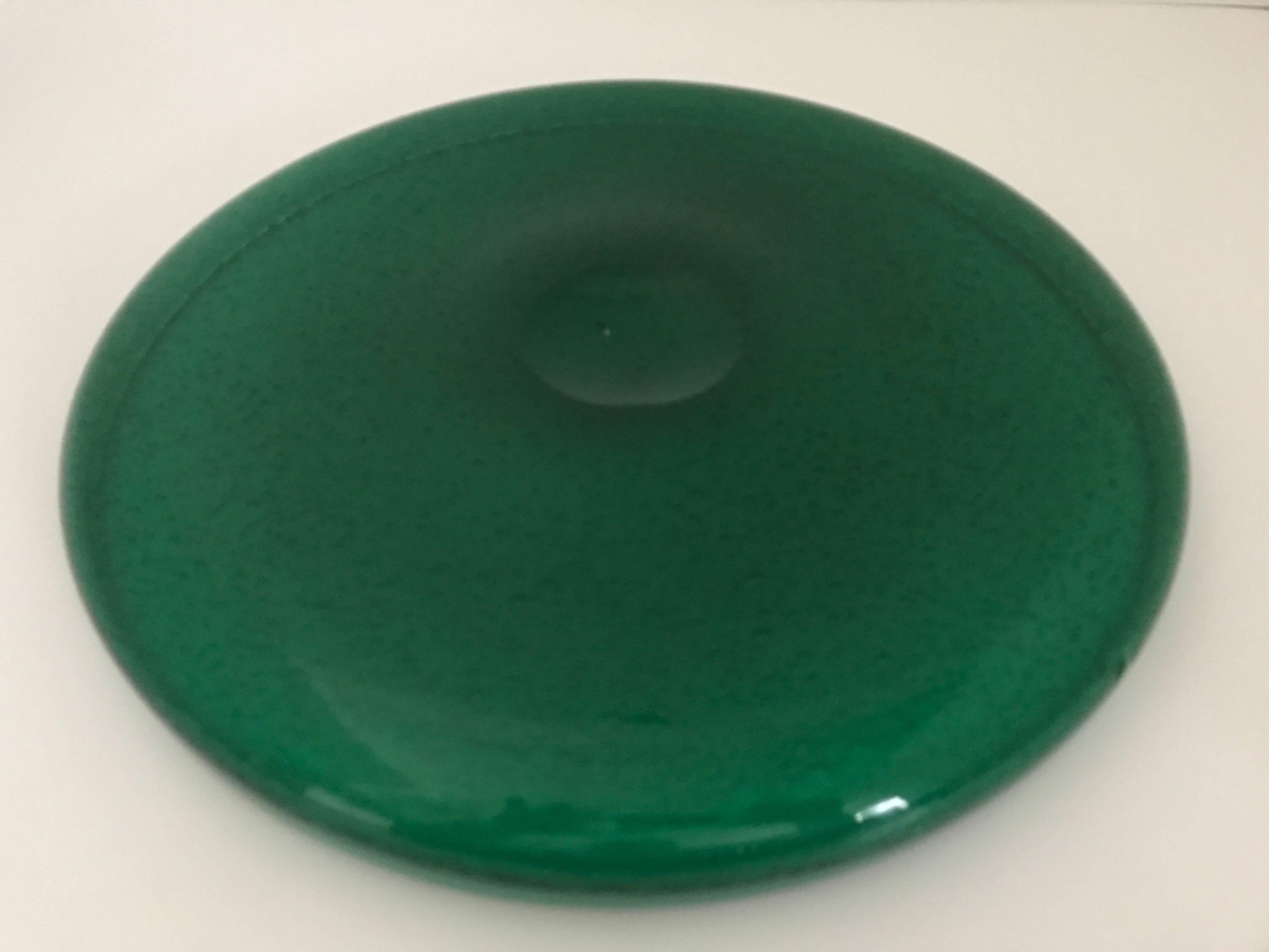 1955 Large Hadeland Norwegian Glass Charger Greenland Series by Arne Jon Jutrem For Sale 3