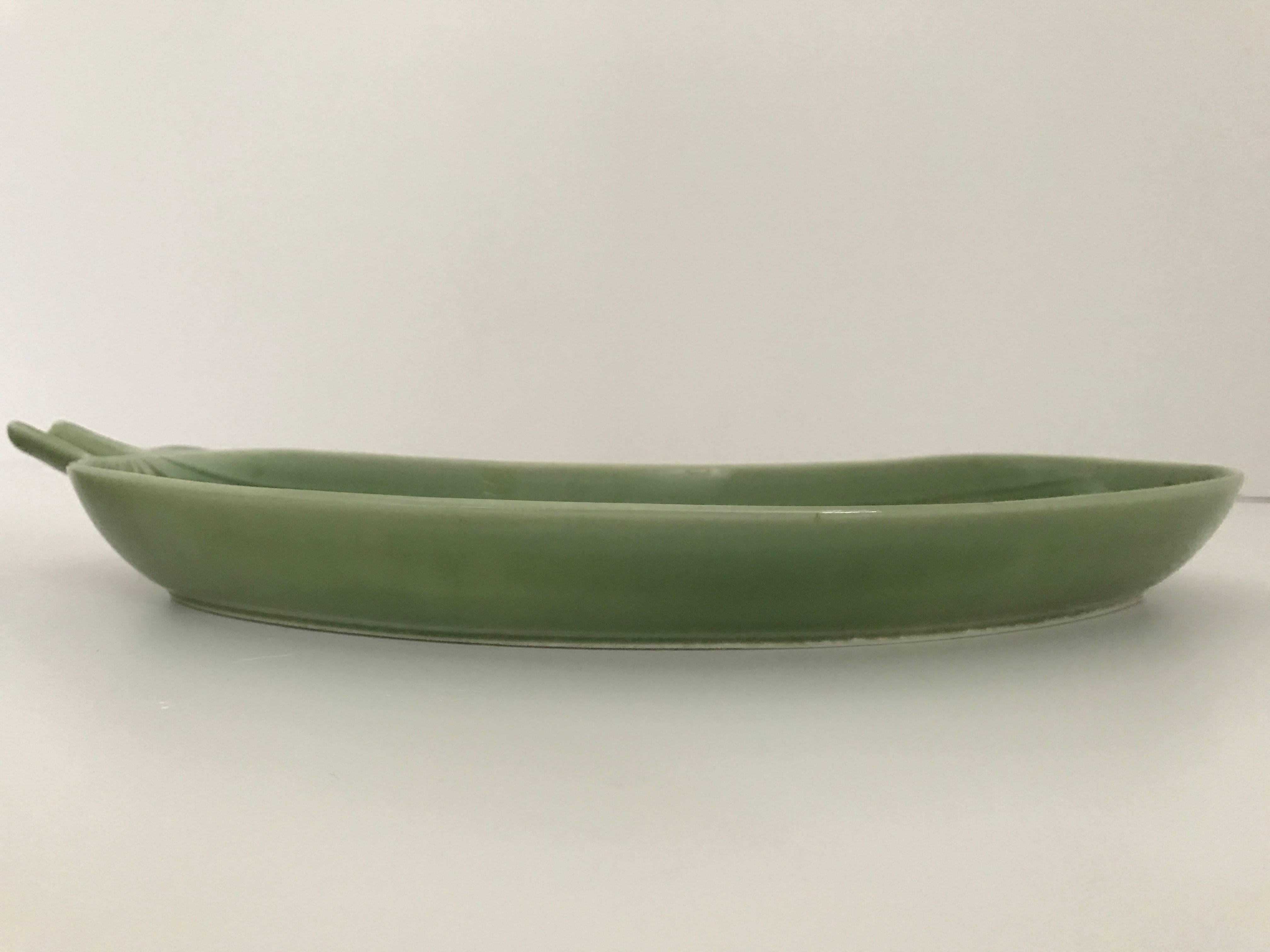 Late 20th Century Gustavsberg Stig Lindberg Swedish Ceramic Cucumber Dish 3