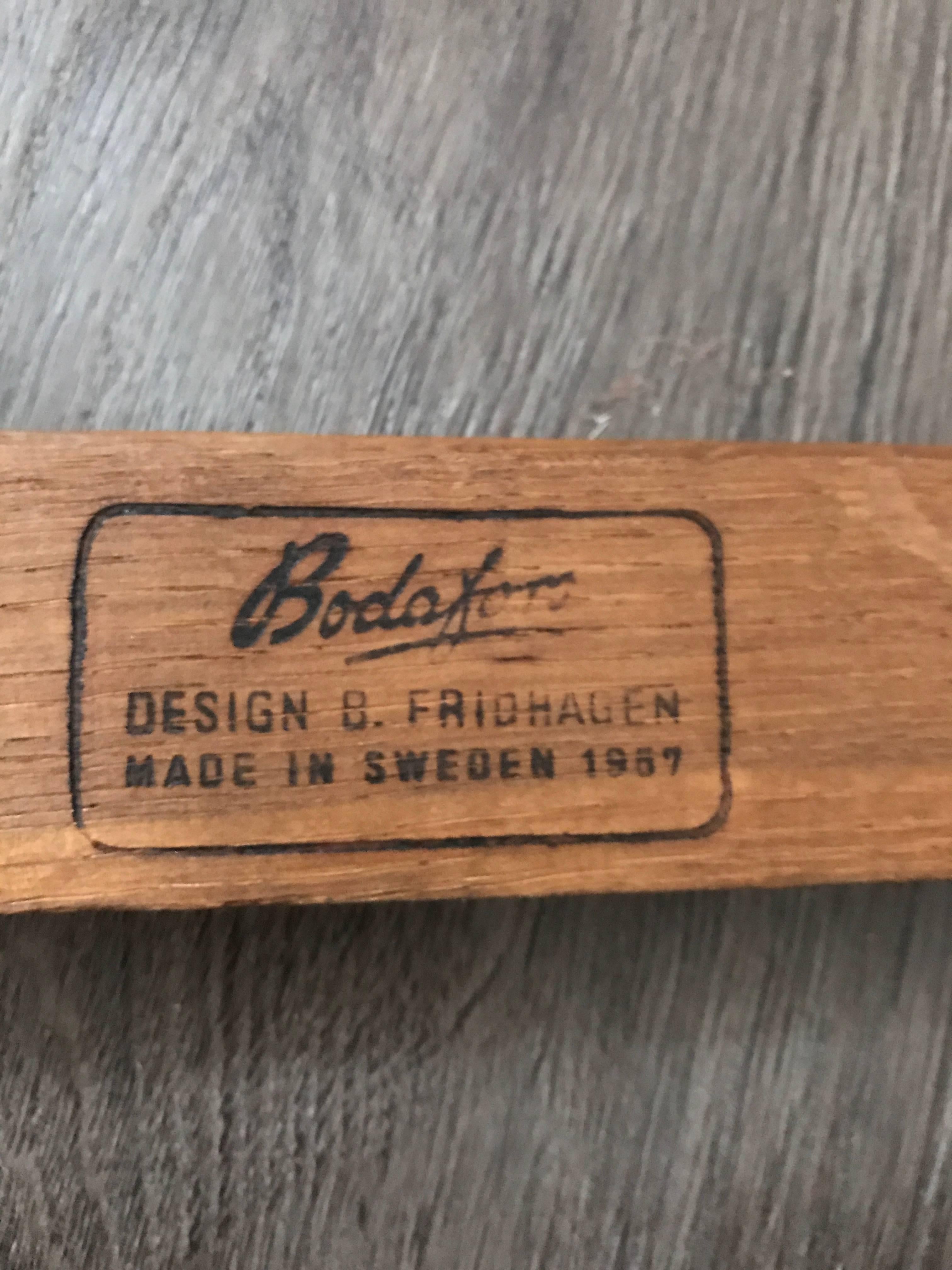 1957 Reno Oak Bodafors Swedish Designer Chairs Bertil Fridhagen 12 Chairs In Excellent Condition For Sale In Drottningholm, SE