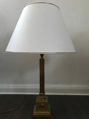 1935 Pair of Large Empire Style Bergboms Swedish Brass Table Lamps