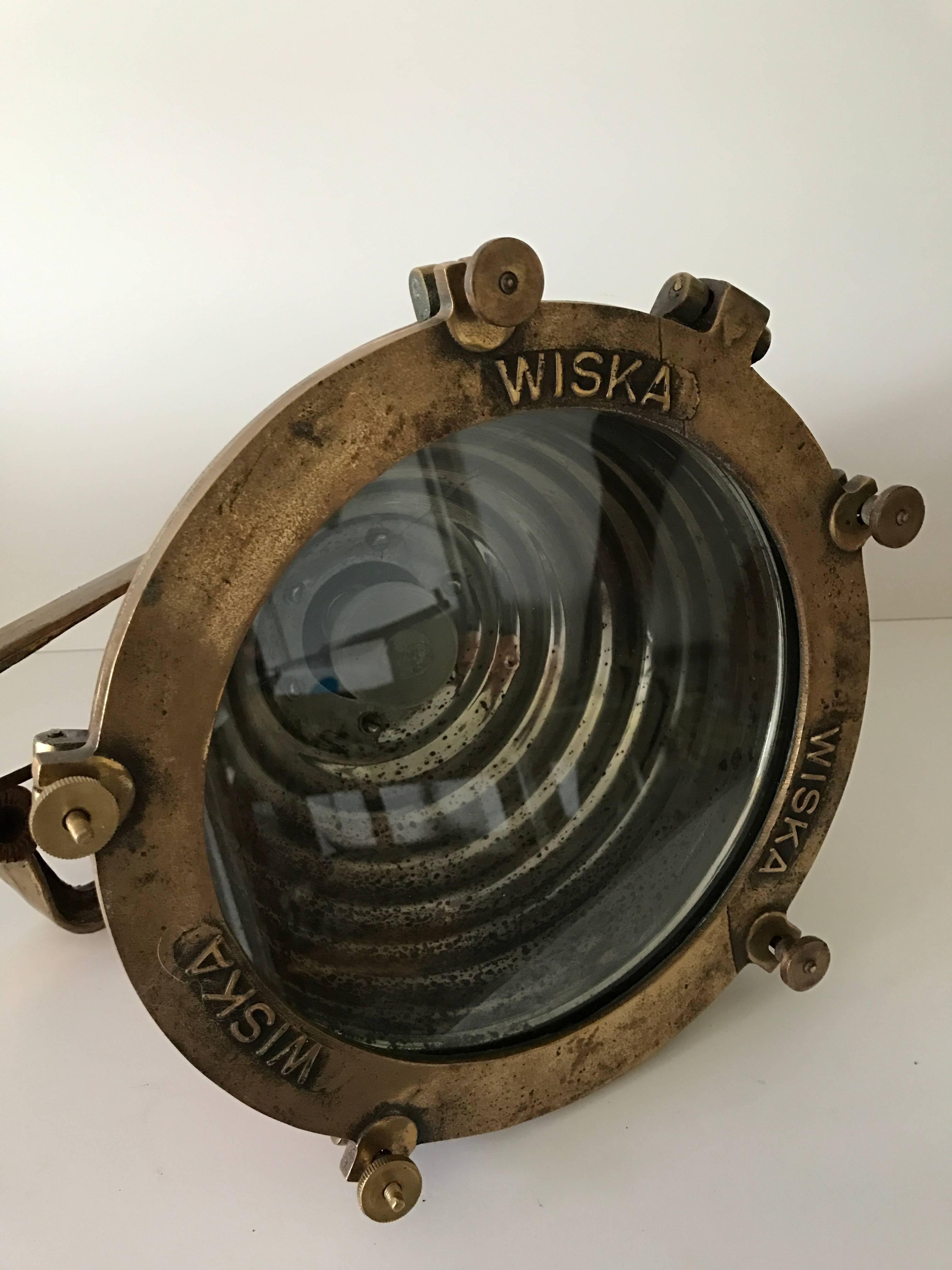 Great Britain (UK) Early 20th Century Pair of Wiska Ships Deck Lights or Floodlights For Sale