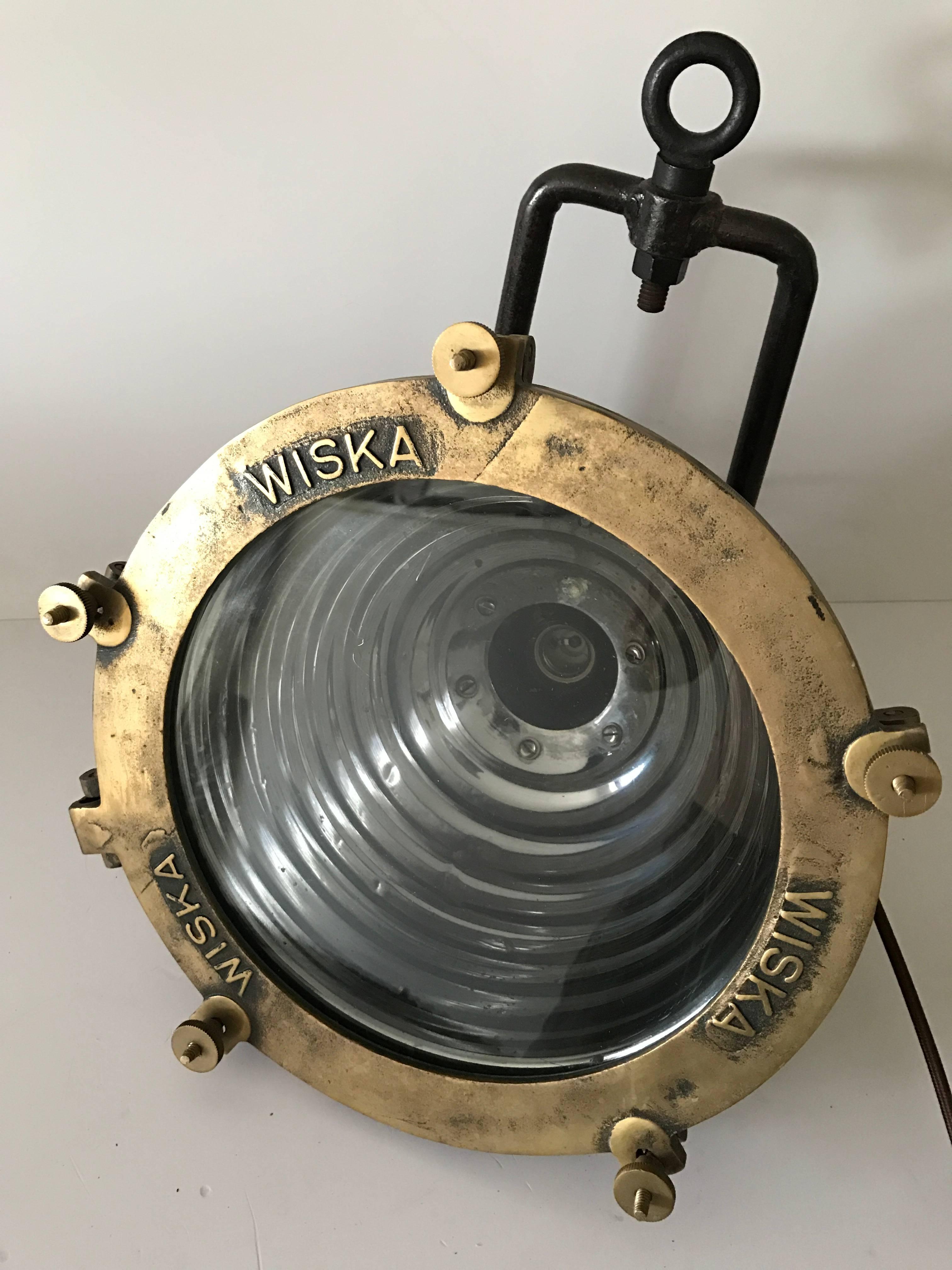 Early 20th Century Pair of Wiska Ships Deck Lights or Floodlights For Sale 2