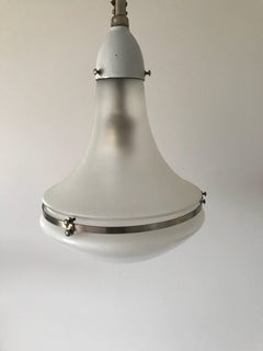 1925 Rare White Enamel Peter Behrens Luzette Lamp Small Model