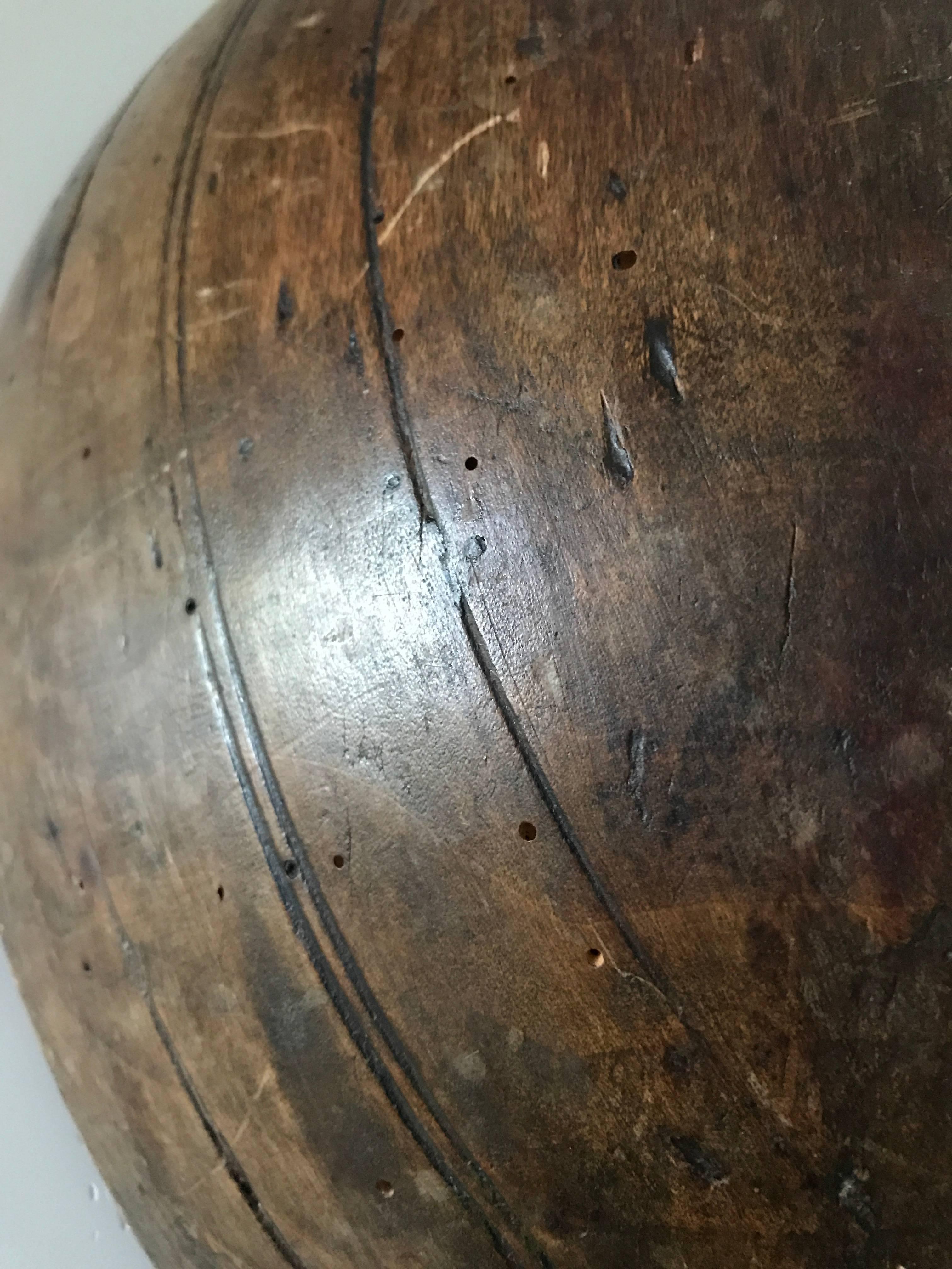 18th-19th Century Large Swedish Wooden Bowl with Fantastic Patina For Sale 6