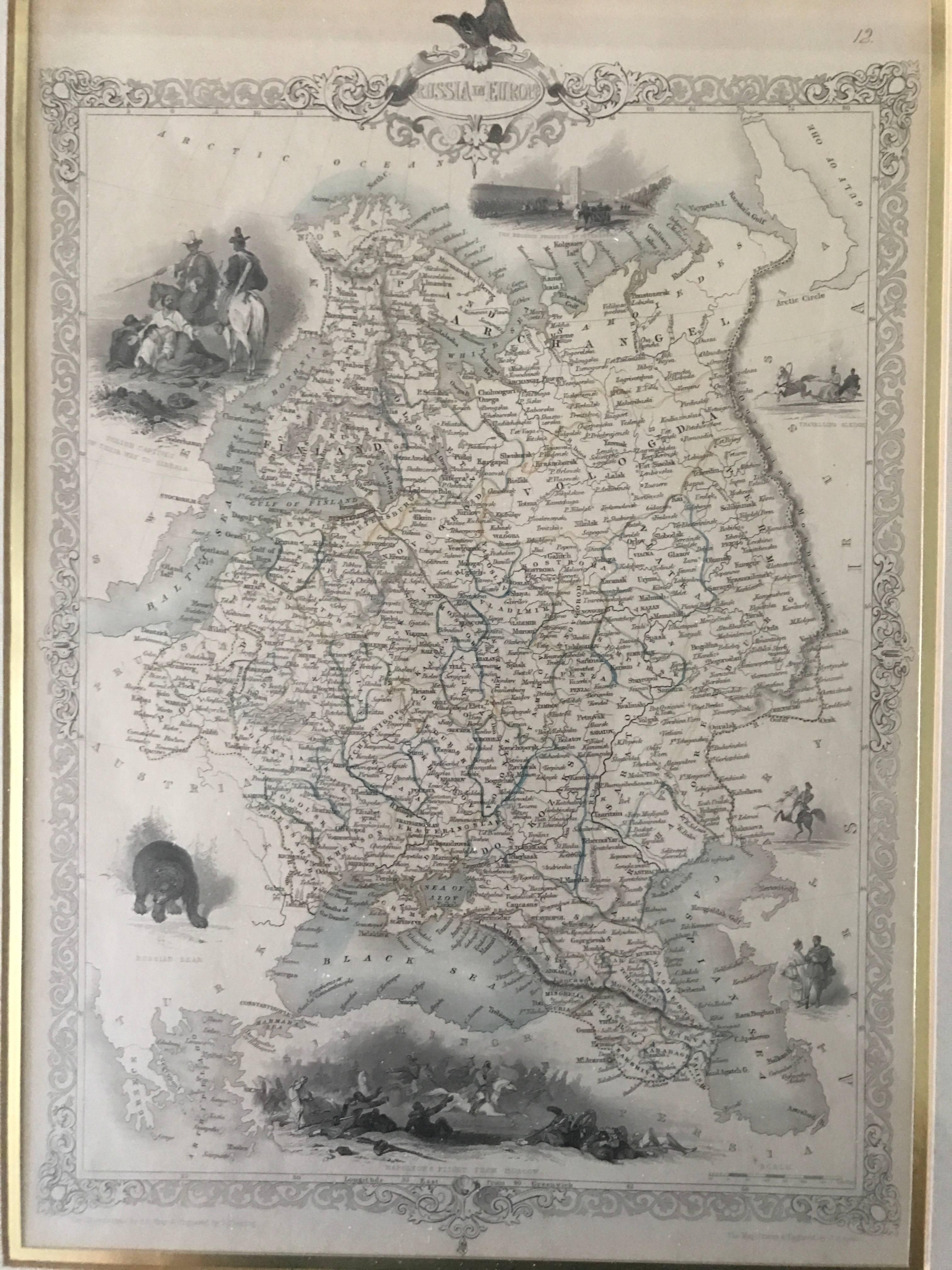 1851 engraved map 